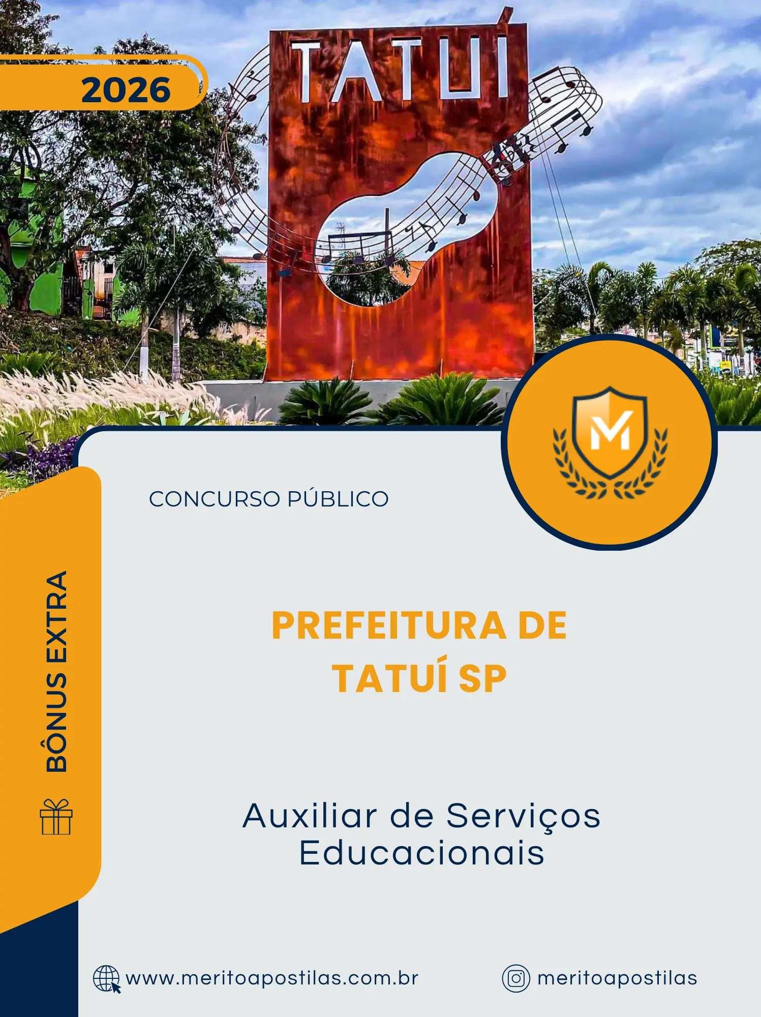 Apostila Auxiliar de Serviços Educacionais Prefeitura de Tatuí SP 2026