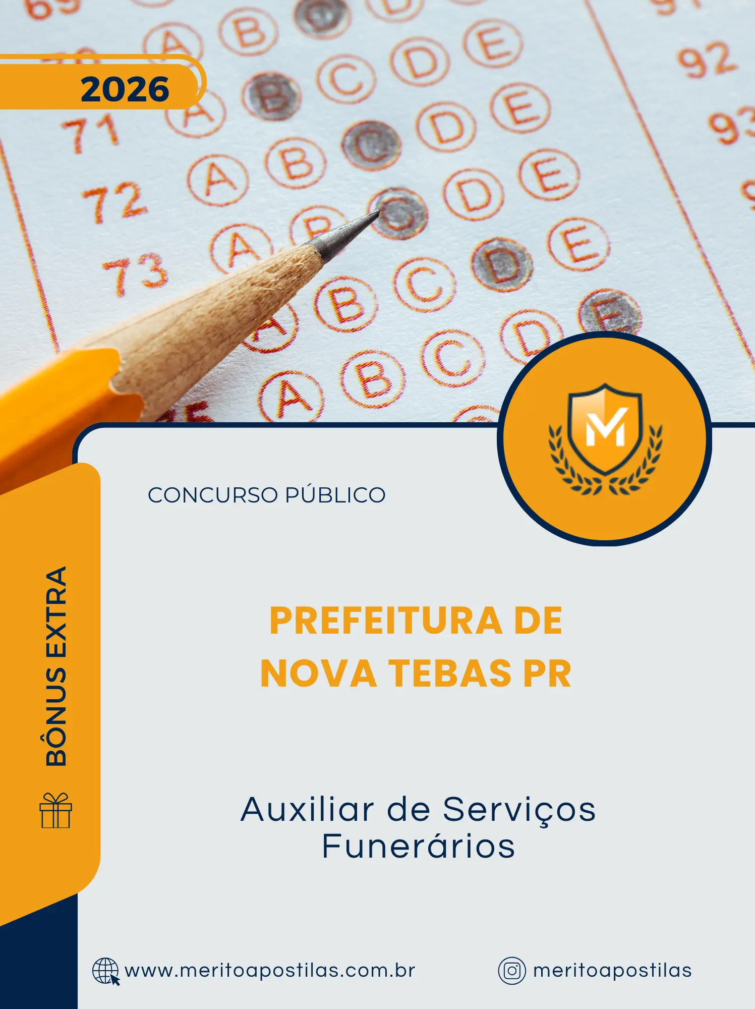 Apostila Auxiliar de Serviços Funerários Prefeitura de Nova Tebas PR 2026