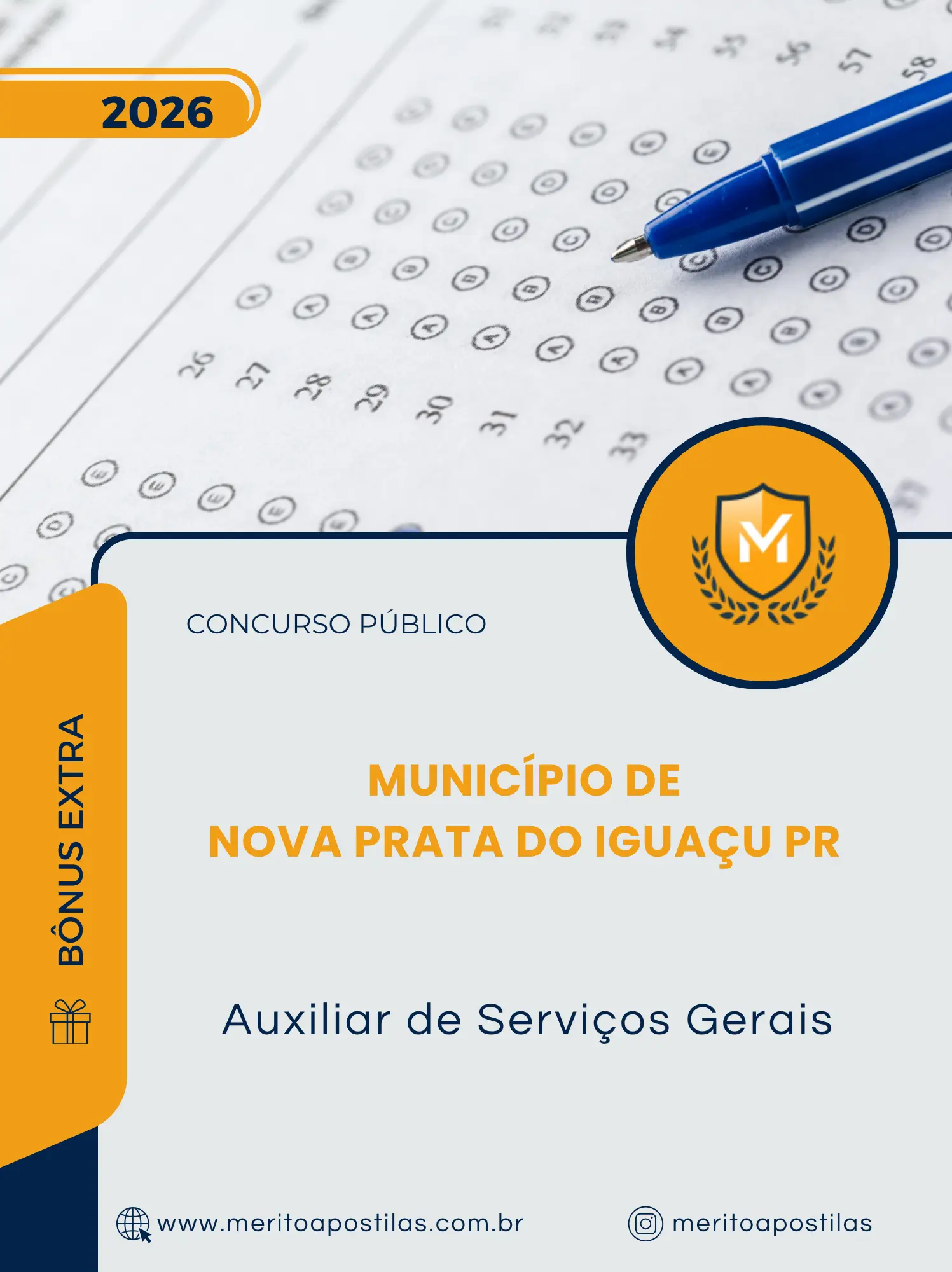 Apostila Auxiliar de Serviços Gerais Município de Nova Prata do Iguaçu PR 2026