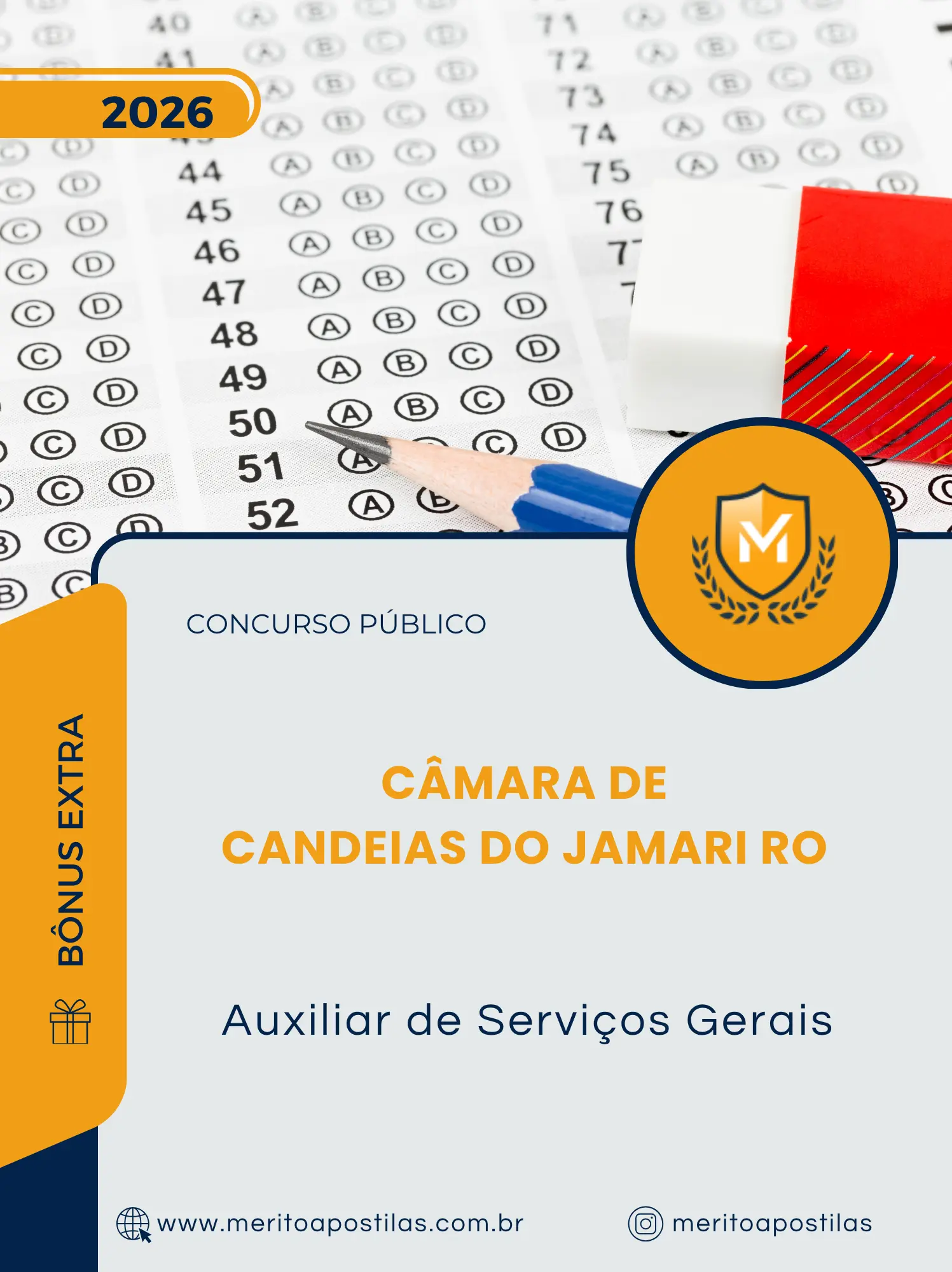 Apostila Auxiliar de Serviços Gerais Câmara de Candeias do Jamari RO 2026