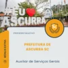 Apostila Auxiliar de Serviços Gerais Prefeitura de Ascurra SC 2026
