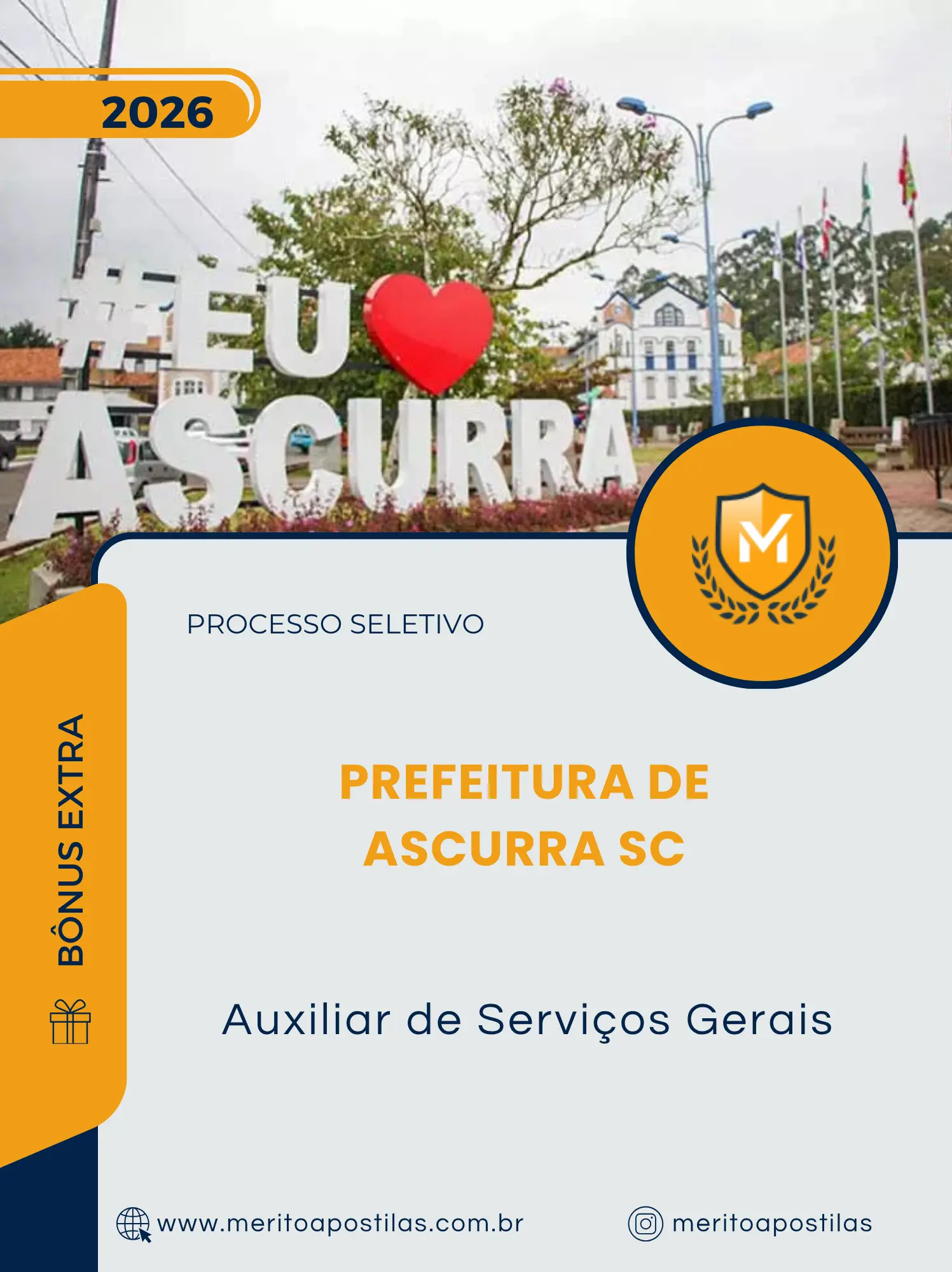Apostila Auxiliar de Serviços Gerais Prefeitura de Ascurra SC 2026