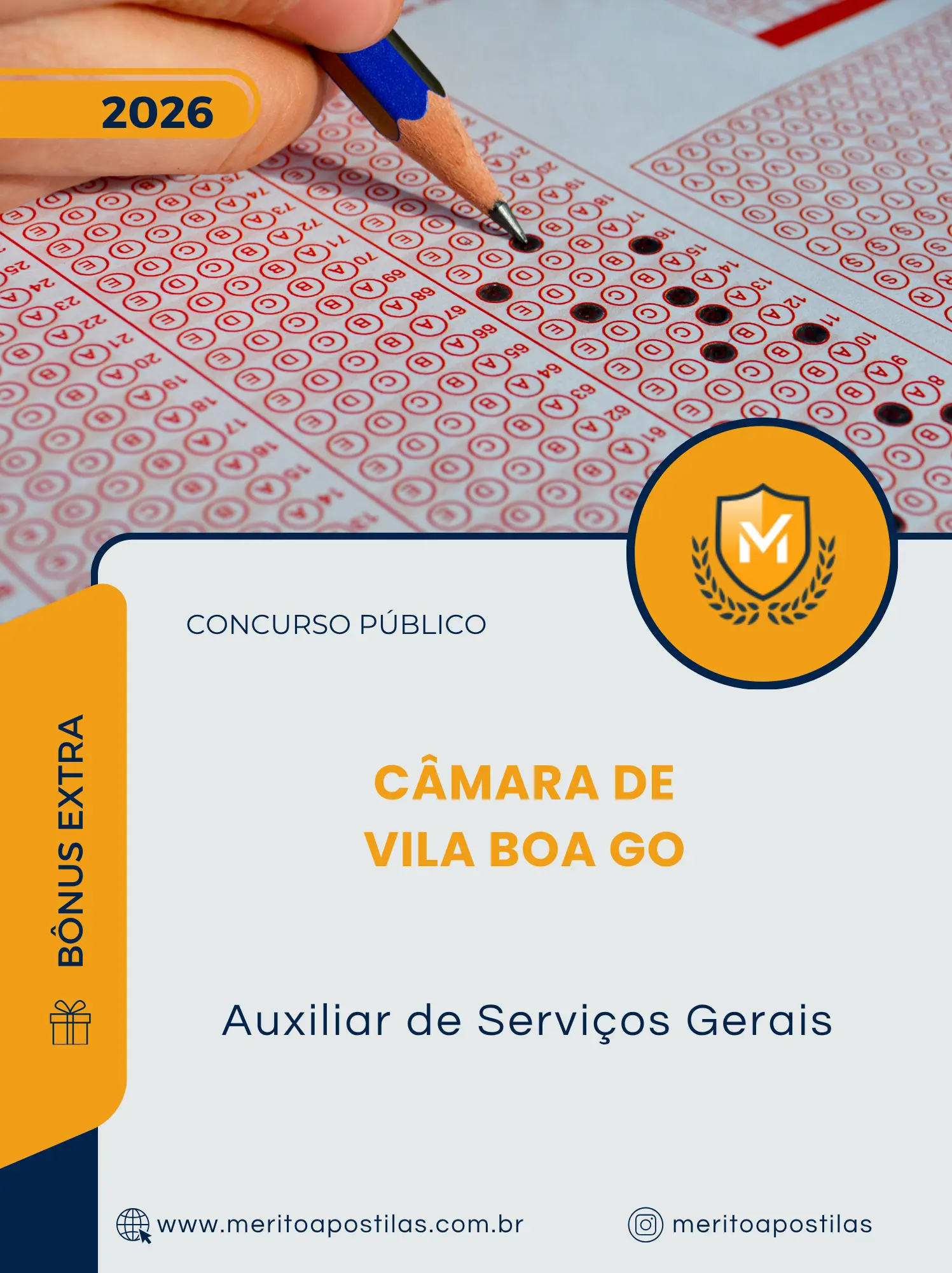 Apostila Auxiliar de Serviços Gerais Câmara de Vila Boa GO 2026