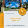 Apostila Auxiliar de Serviços Gerais Prefeitura de Areia PB 2026
