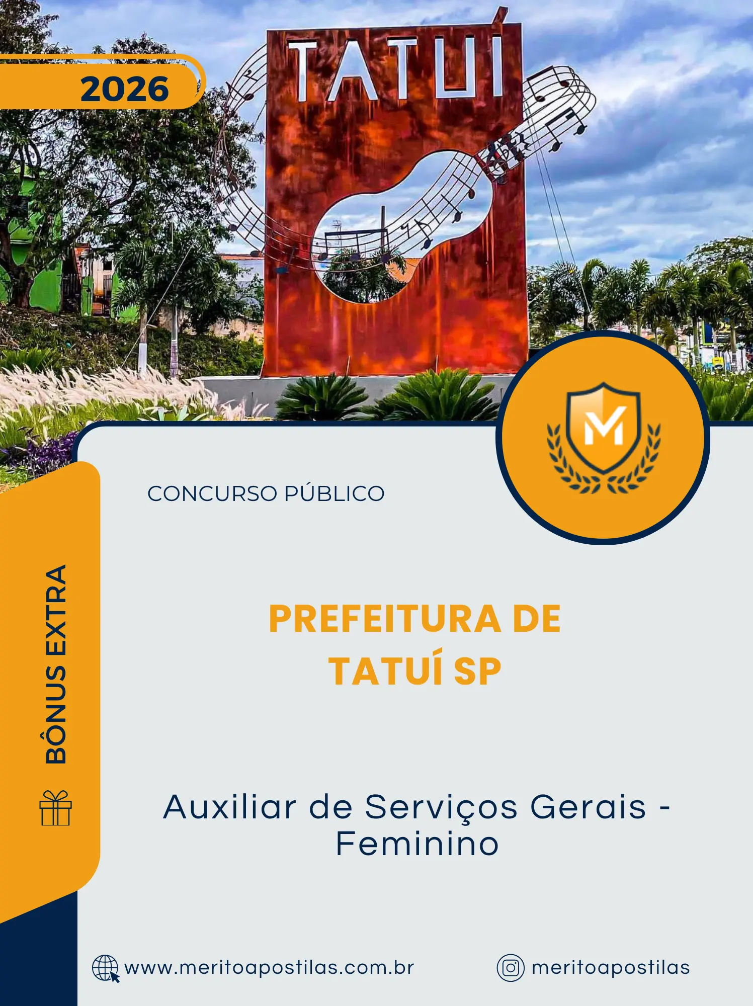 Apostila Auxiliar de Serviços Gerais Feminino Prefeitura de Tatuí SP 2026