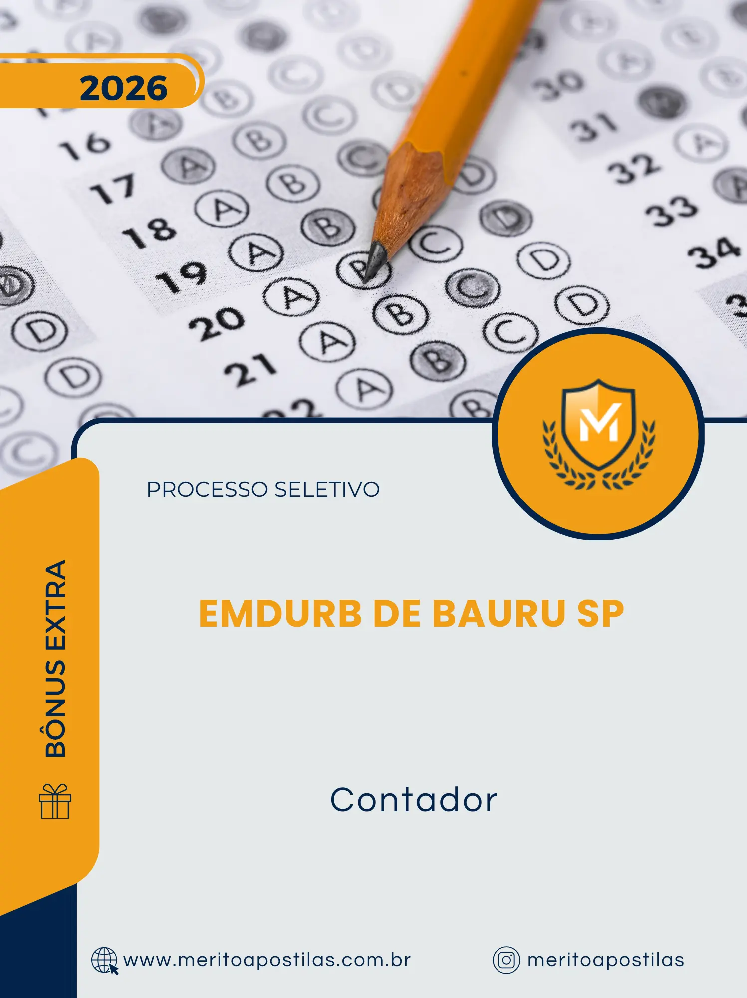 Apostila Contador Processo Seletivo EMDURB de Bauru SP 2026