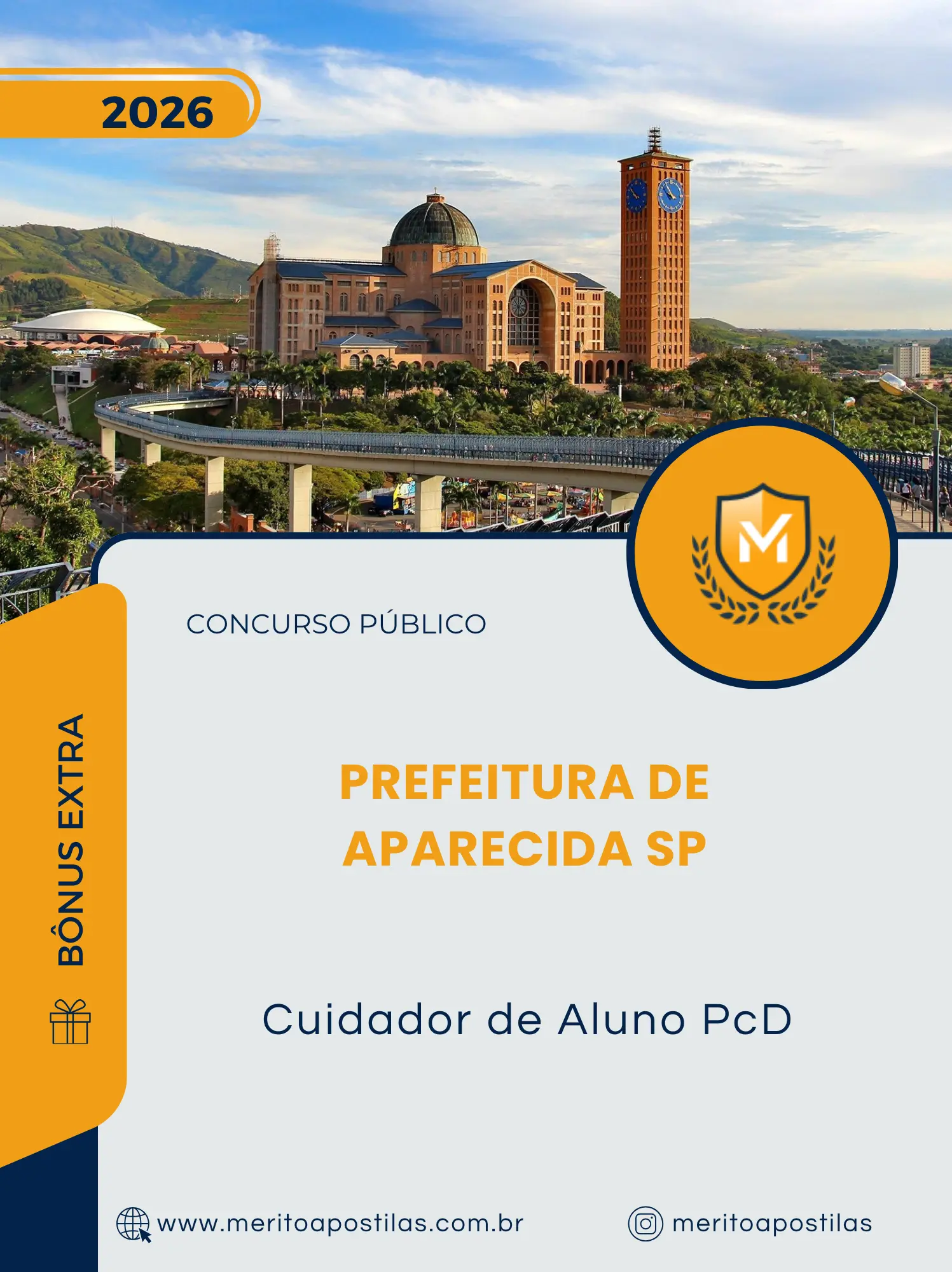 Apostila Cuidador de Aluno PcD Prefeitura de Aparecida SP 2026