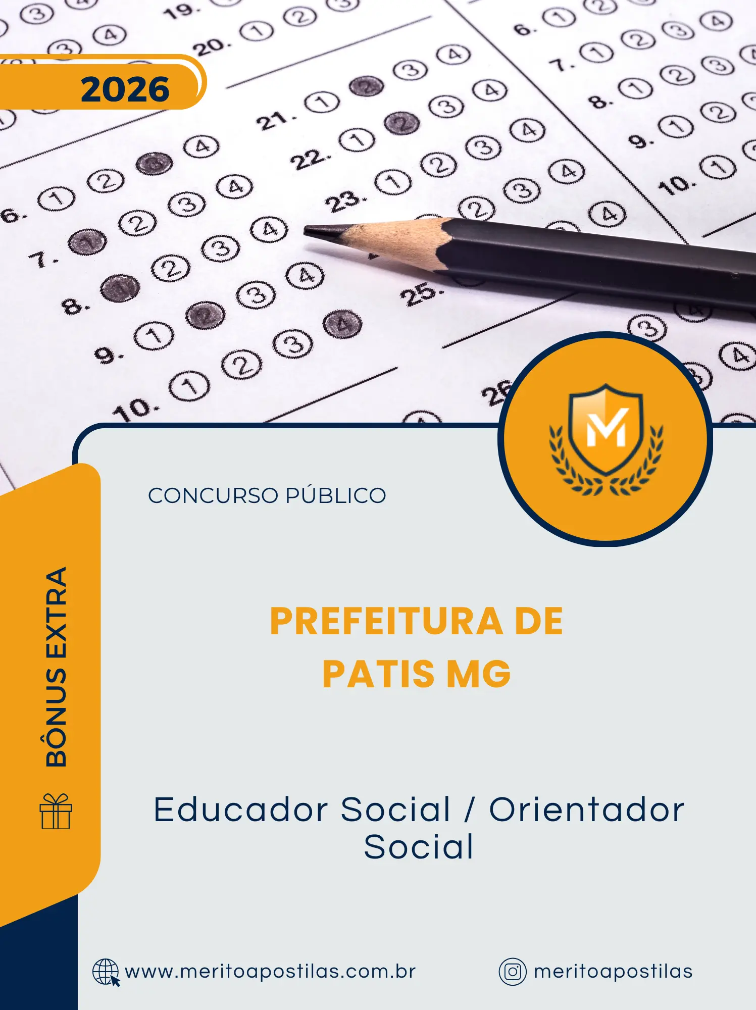 Apostila Educador Social / Orientador Social Prefeitura de Patis MG 2026