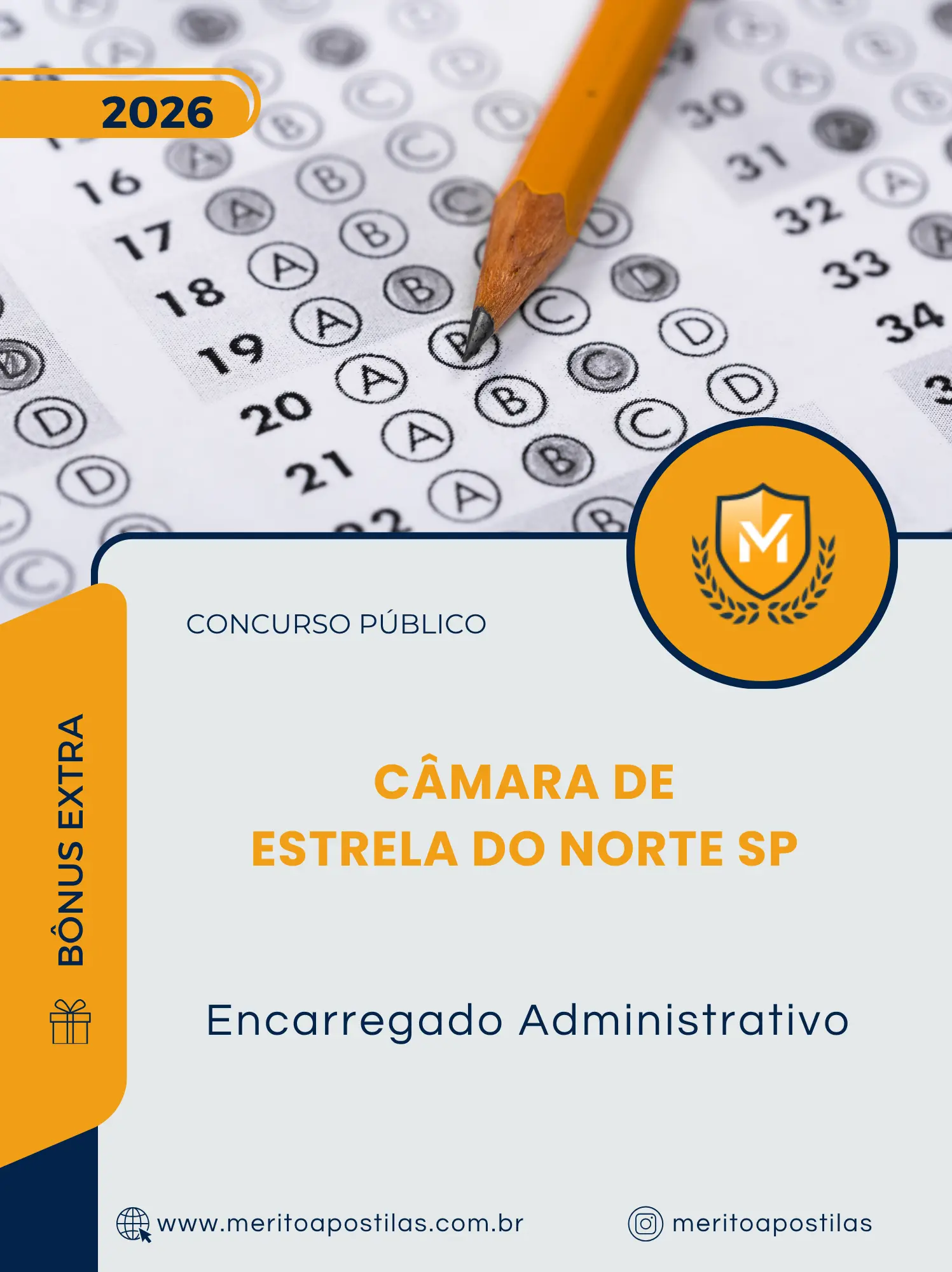 Apostila Encarregado Administrativo Câmara de Estrela do Norte SP 2026