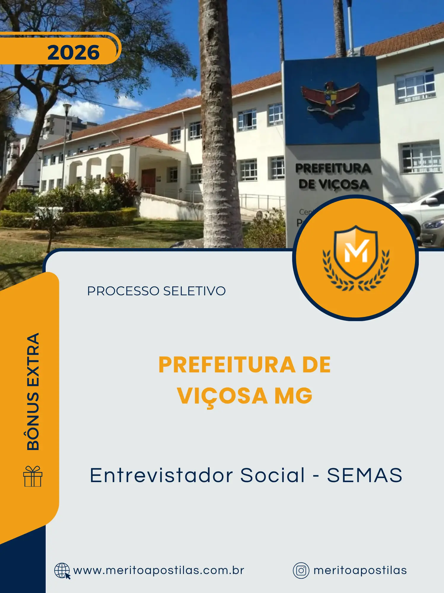 Apostila Entrevistador Social - SEMAS Prefeitura de Viçosa MG 2026