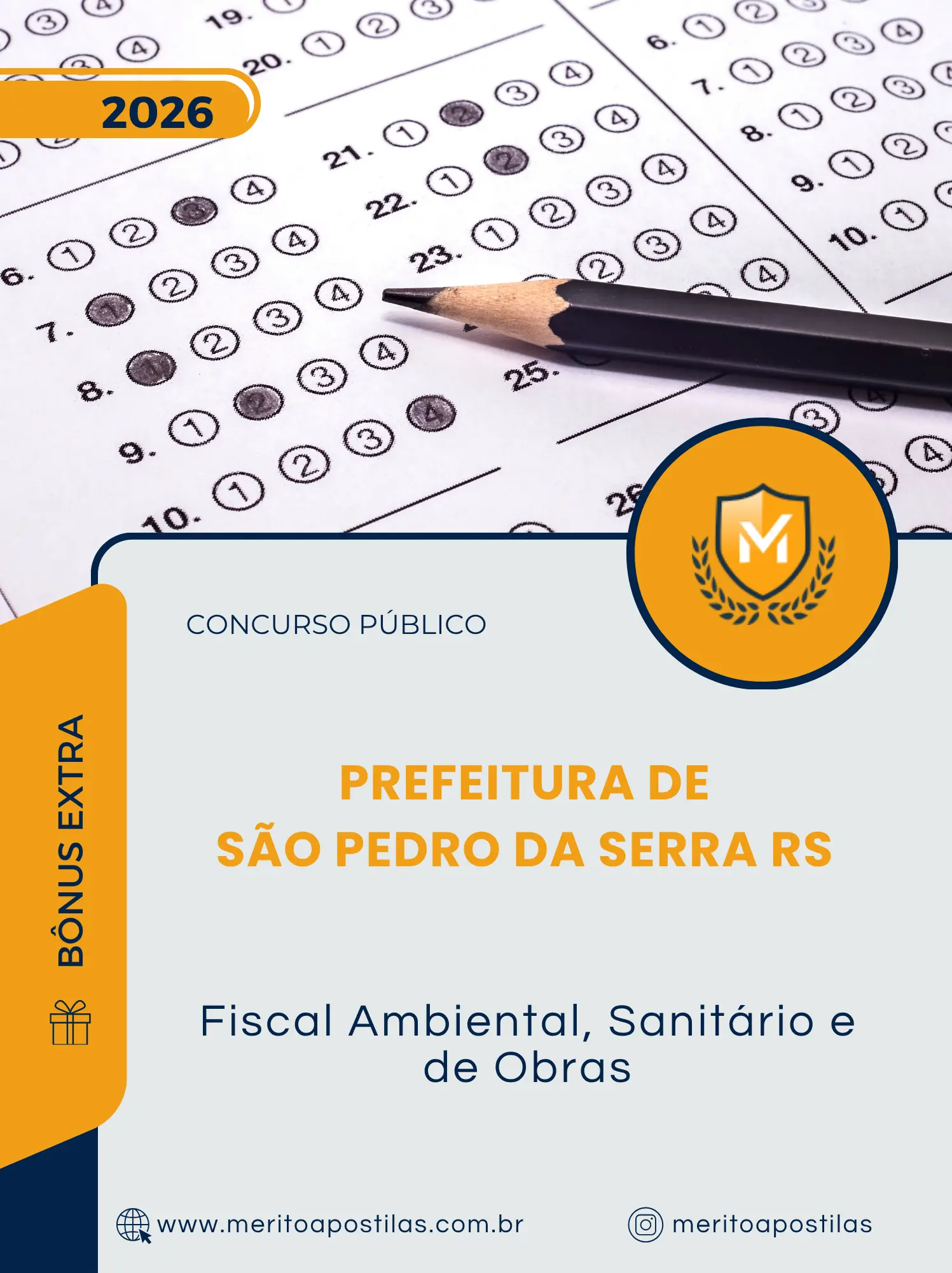 Apostila Fiscal Ambiental Sanitário e de Obras Prefeitura de São Pedro da Serra RS 2026