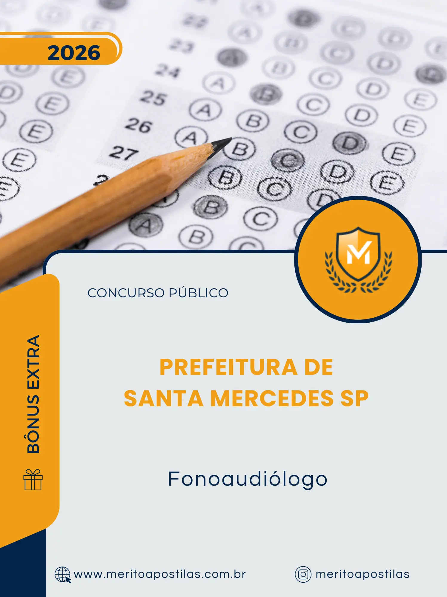 Apostila Fonoaudiólogo Prefeitura de Santa Mercedes SP 2026