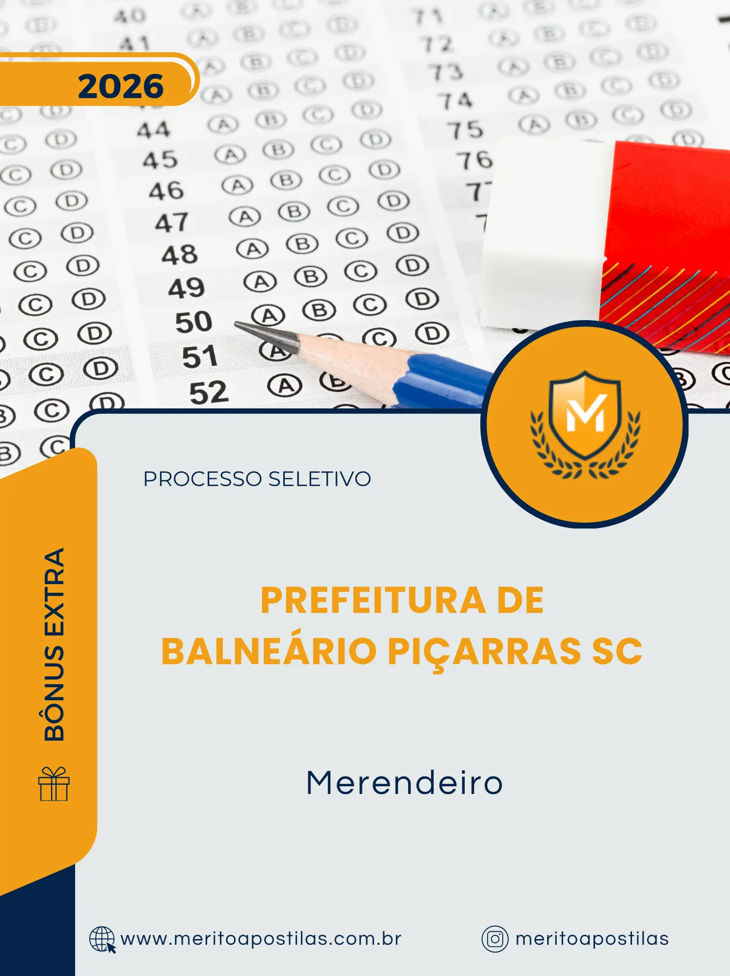 Apostila Merendeiro Prefeitura de Balneário Piçarras SC 2026