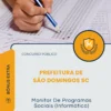 Apostila Monitor De Programas Sociais Informática Prefeitura de São Domingos SC 2026
