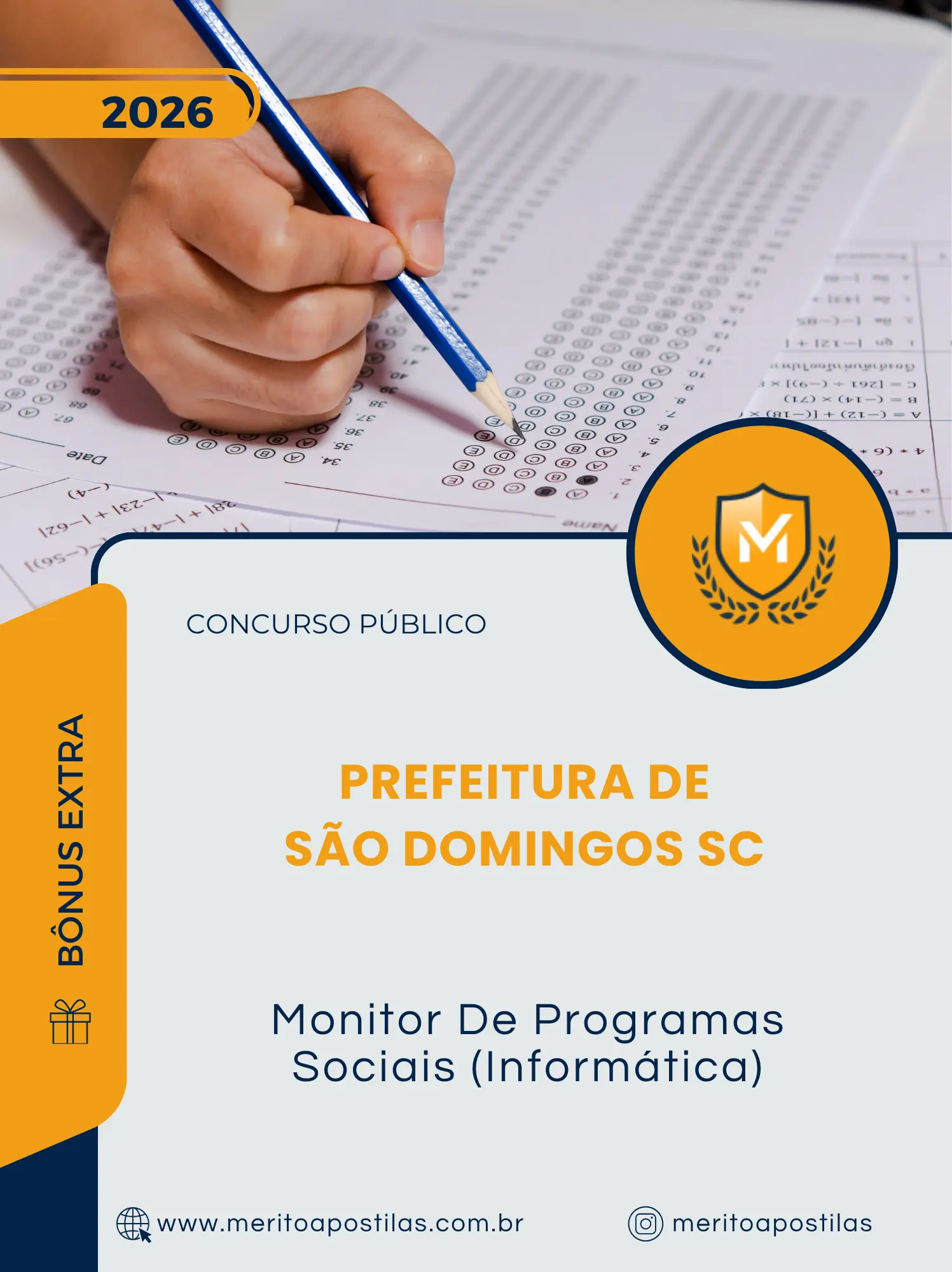 Apostila Monitor De Programas Sociais Informática Prefeitura de São Domingos SC 2026