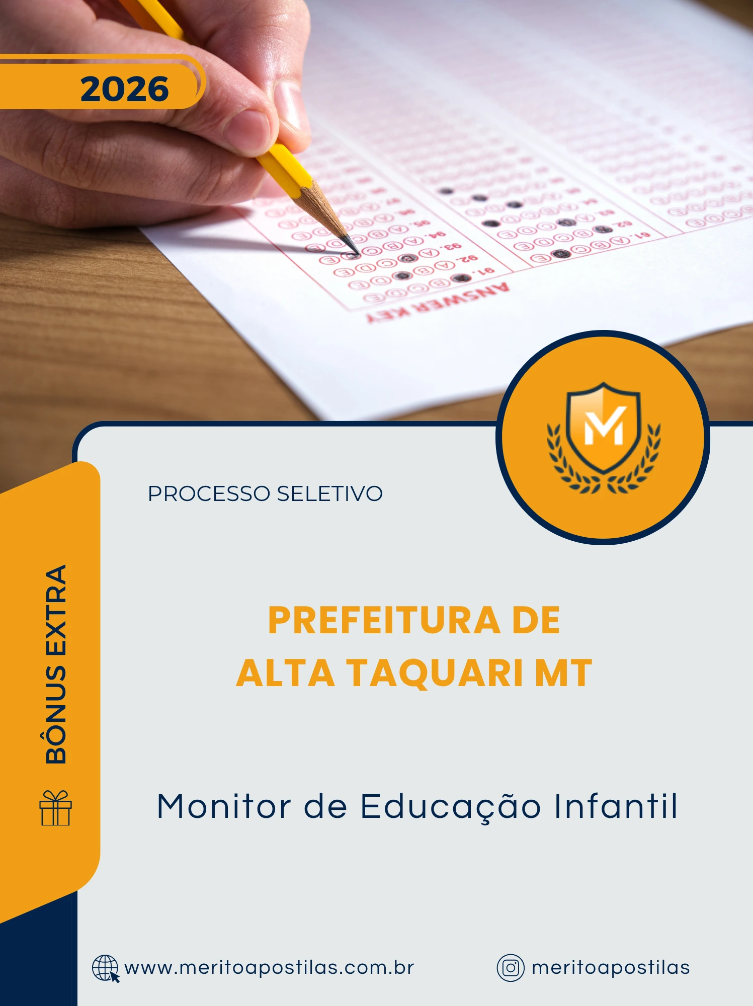 Apostila Monitor de Educação Infantil Prefeitura de Alta Taquari MT 2026