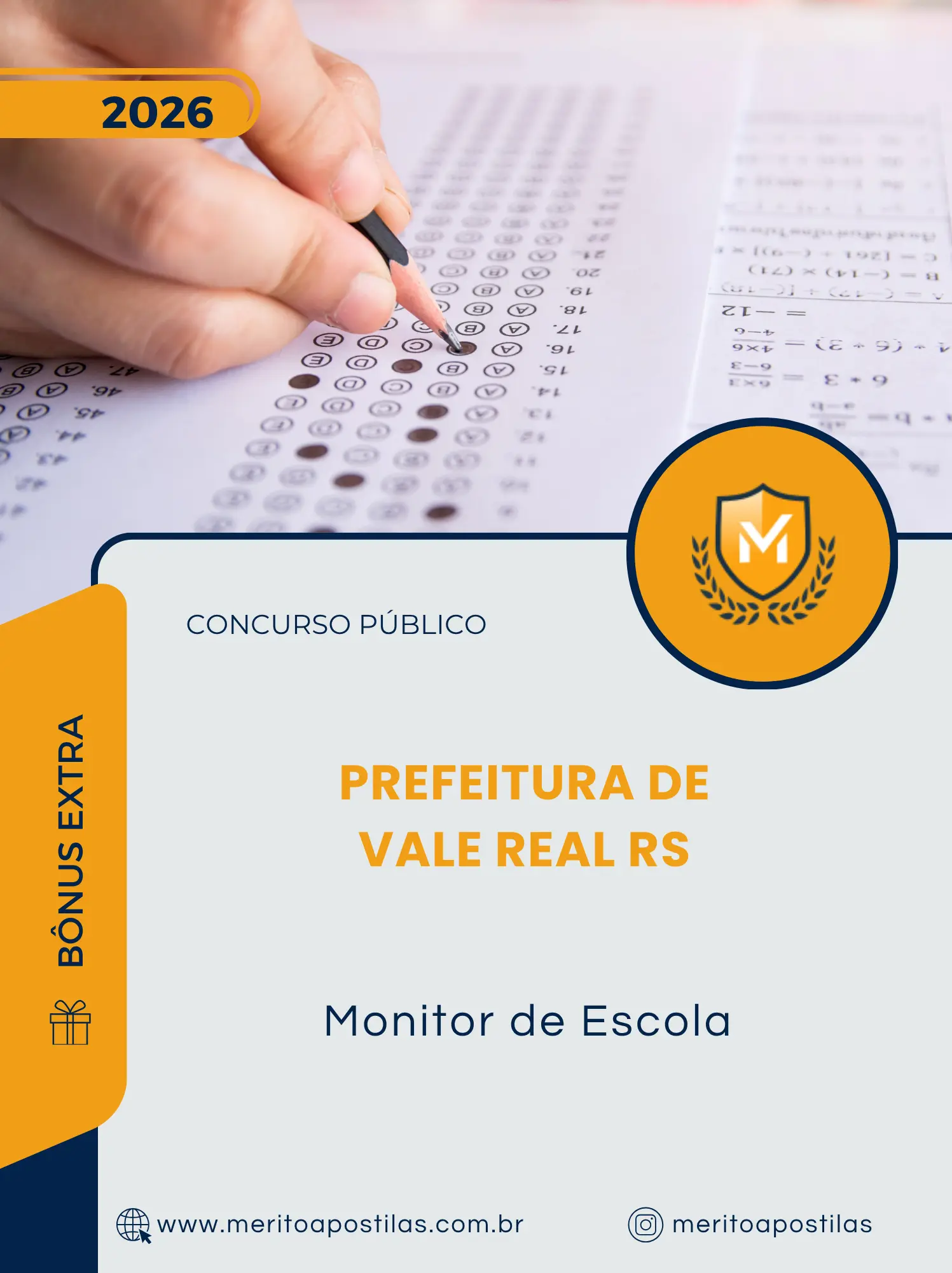 Apostila Monitor de Escola Prefeitura de Vale Real RS 2026