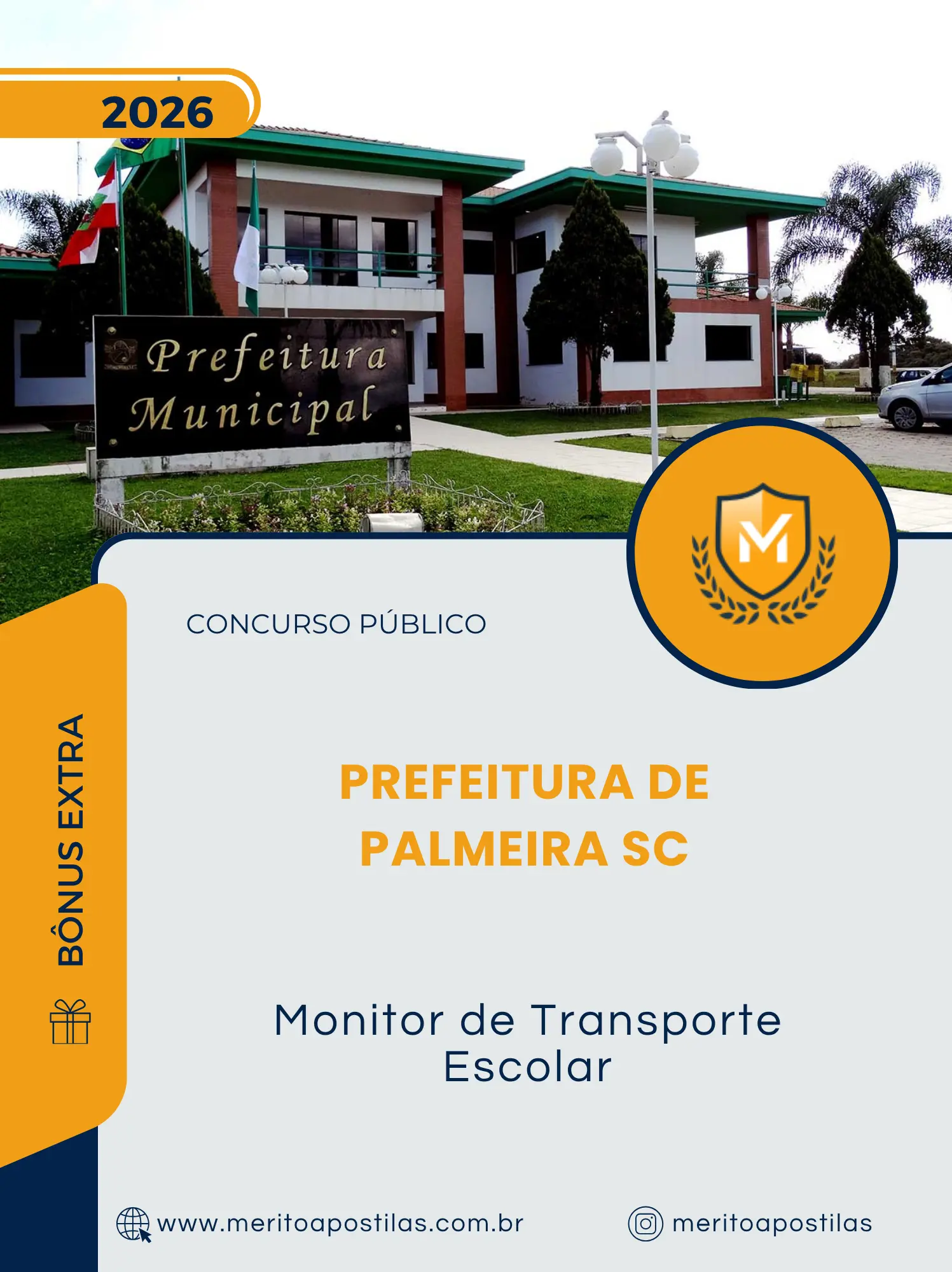 Apostila Monitor de Transporte Escolar Prefeitura de Palmeira SC 2026