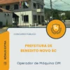 Apostila Operador de Máquina OM Prefeitura de Benedito Novo SC 2026