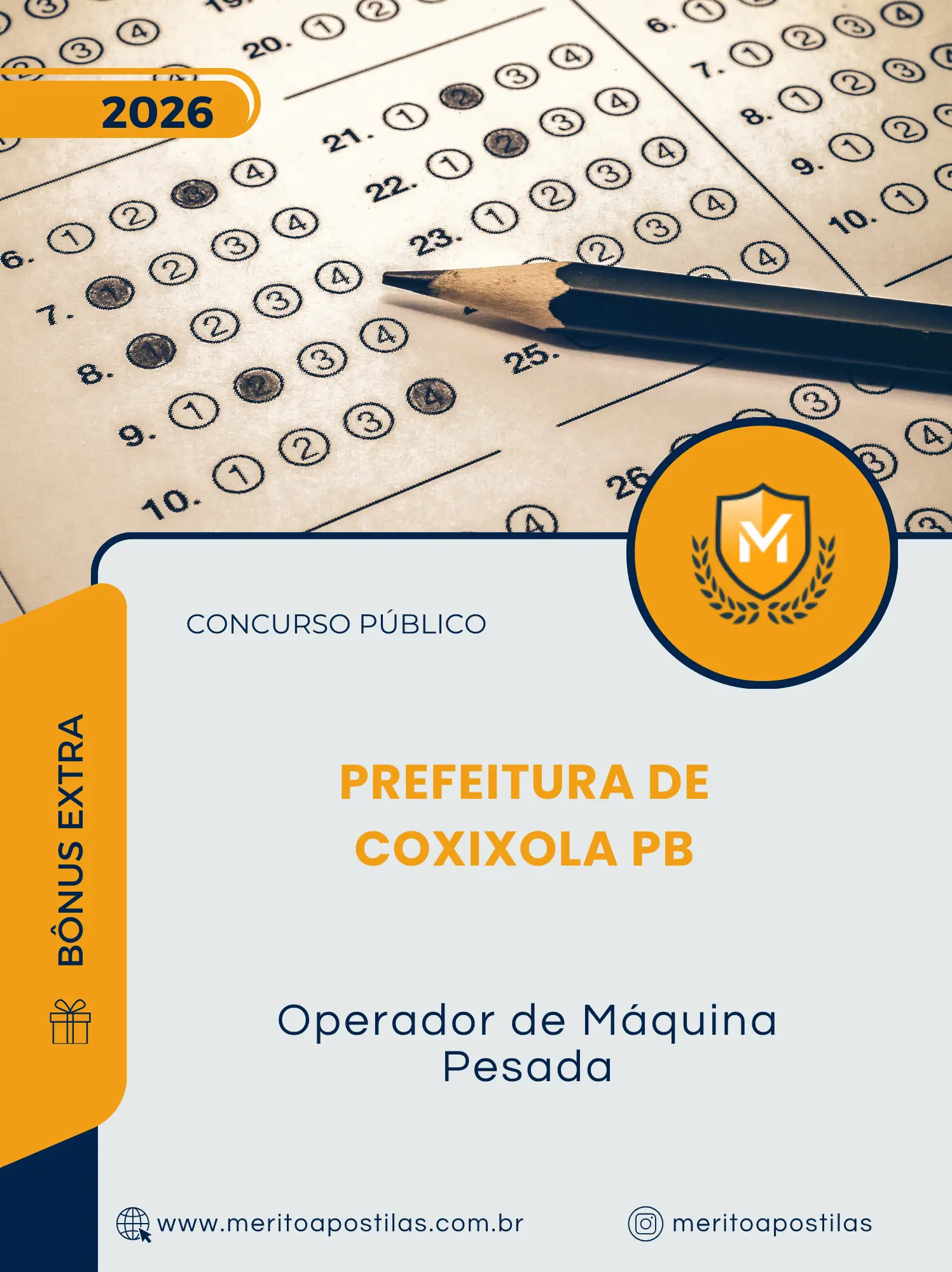 Apostila Operador de Máquina Pesada Prefeitura de Coxixola PB 2026