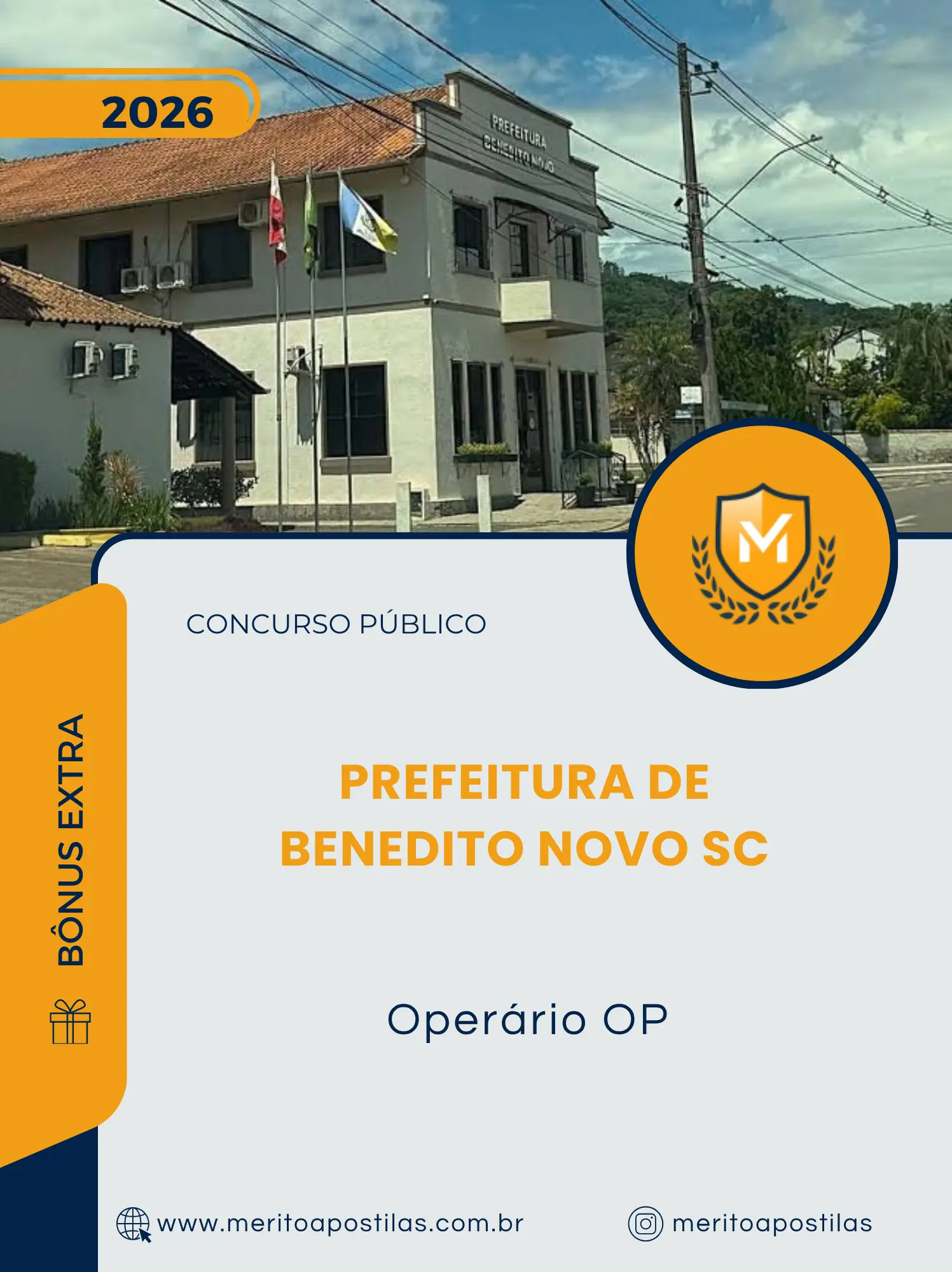 Apostila Operário OP Prefeitura de Benedito Novo SC 2026