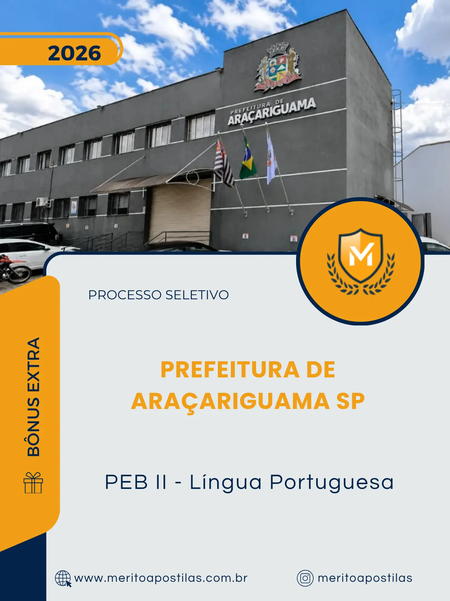Apostila PEB II Língua Portuguesa Prefeitura de Araçariguama SP 2026