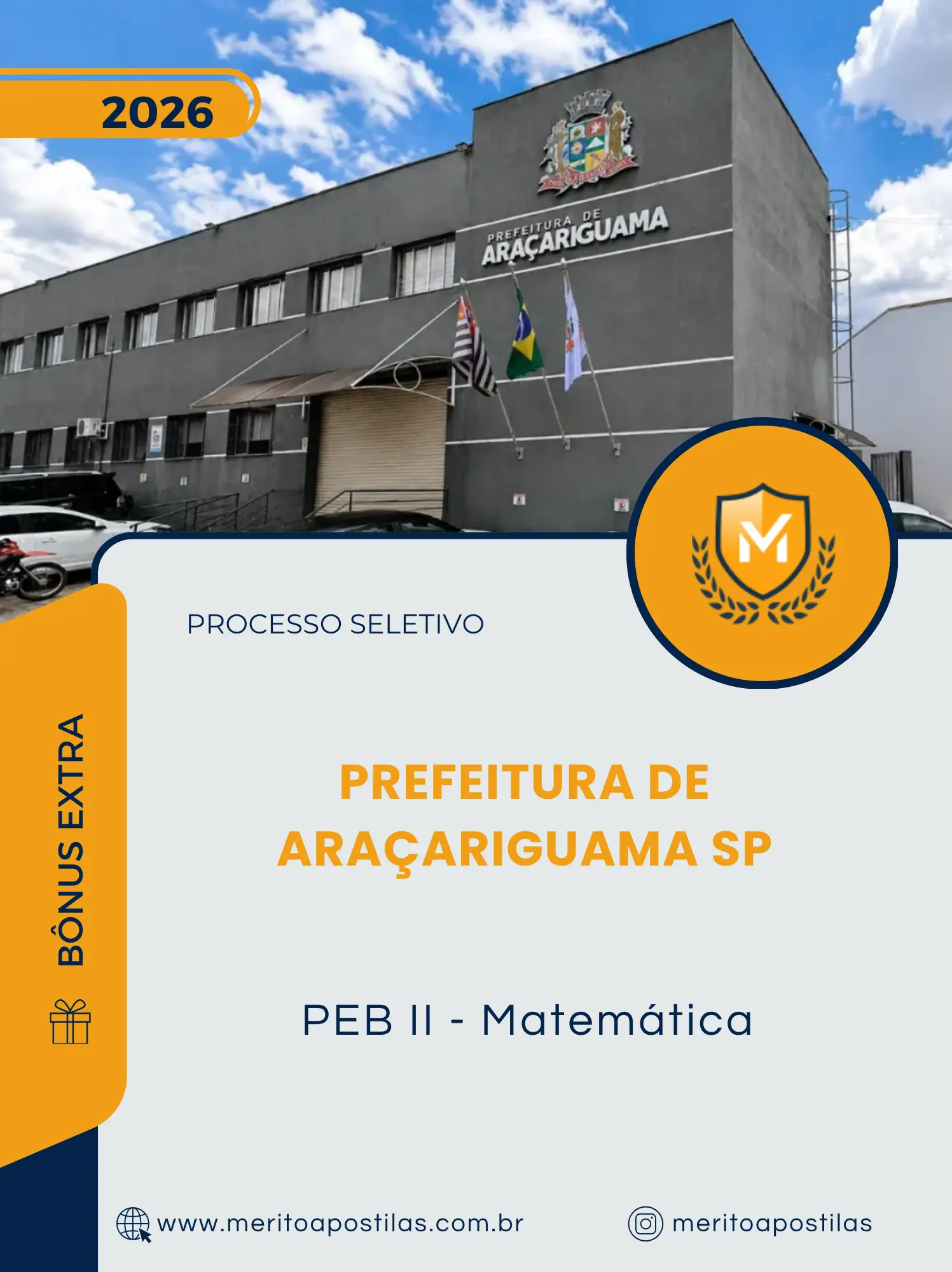 Apostila PEB II Matemática Prefeitura de Araçariguama SP 2026