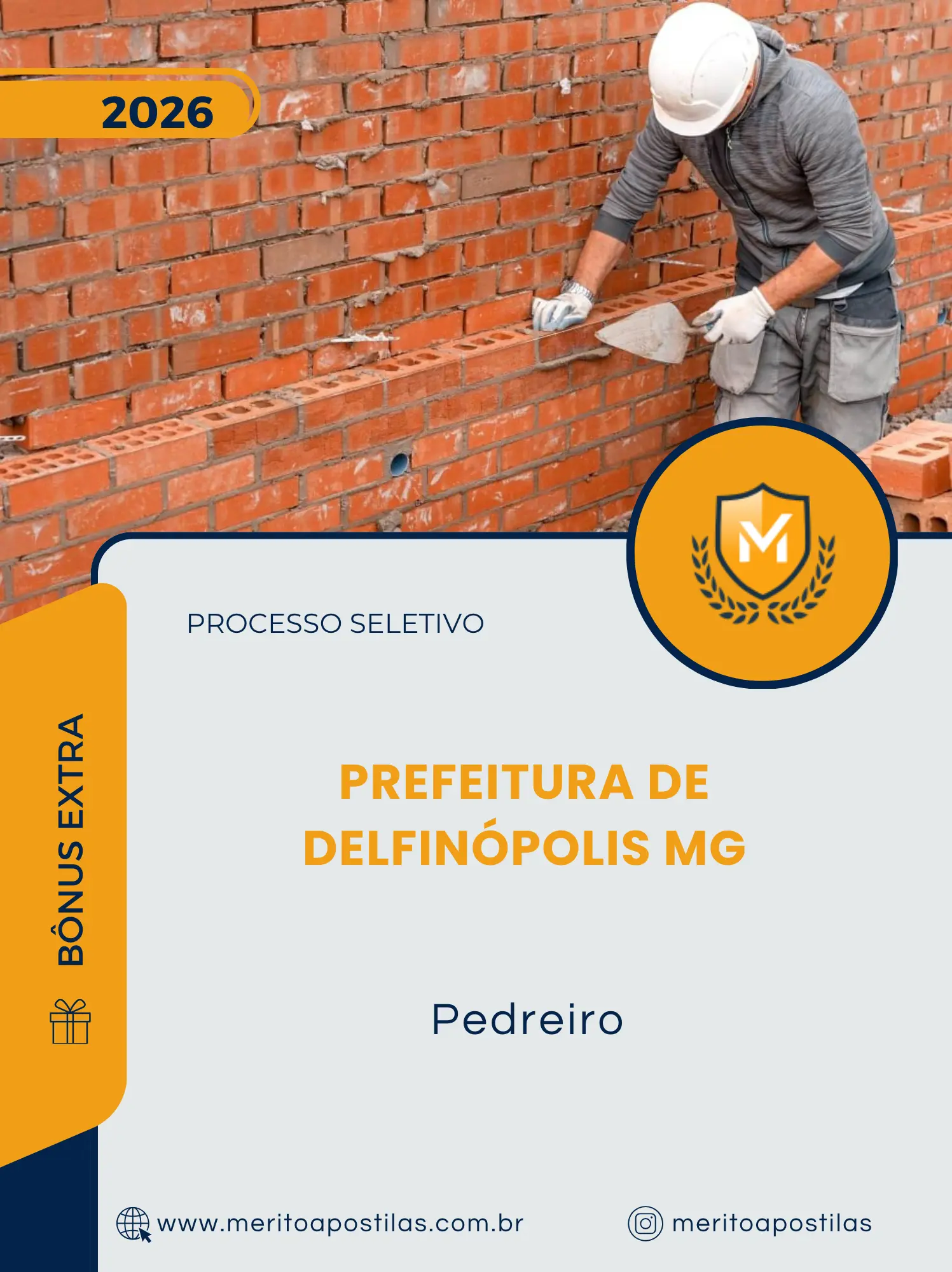 Apostila Pedreiro Prefeitura de Delfinópolis MG 2026