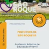 Apostila Professor Adjunto de Educação Infantil Prefeitura de São Roque SP 2026