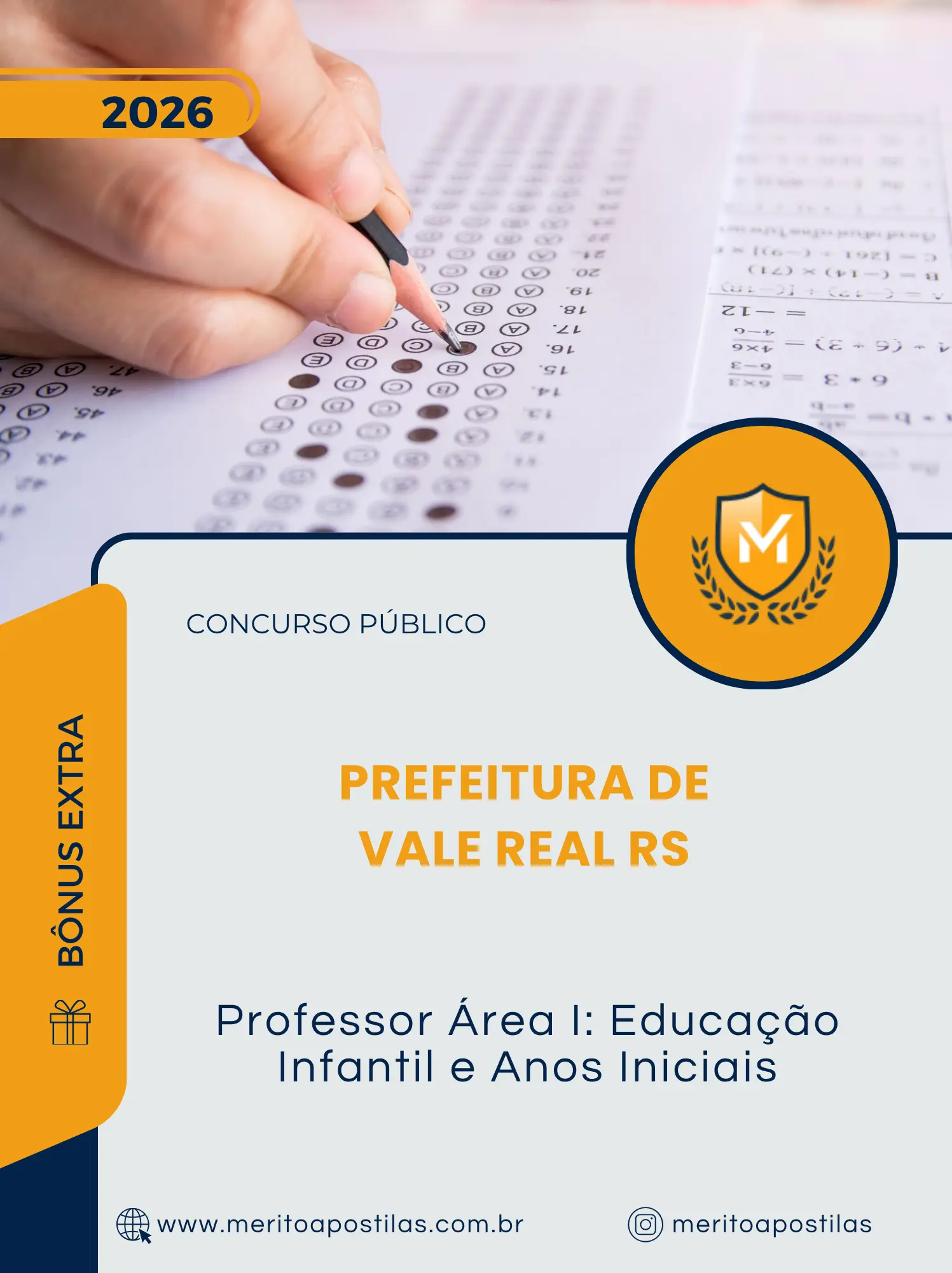 Apostila Professor Área I Educação Infantil e Anos Iniciais Prefeitura de Vale Real RS 2026