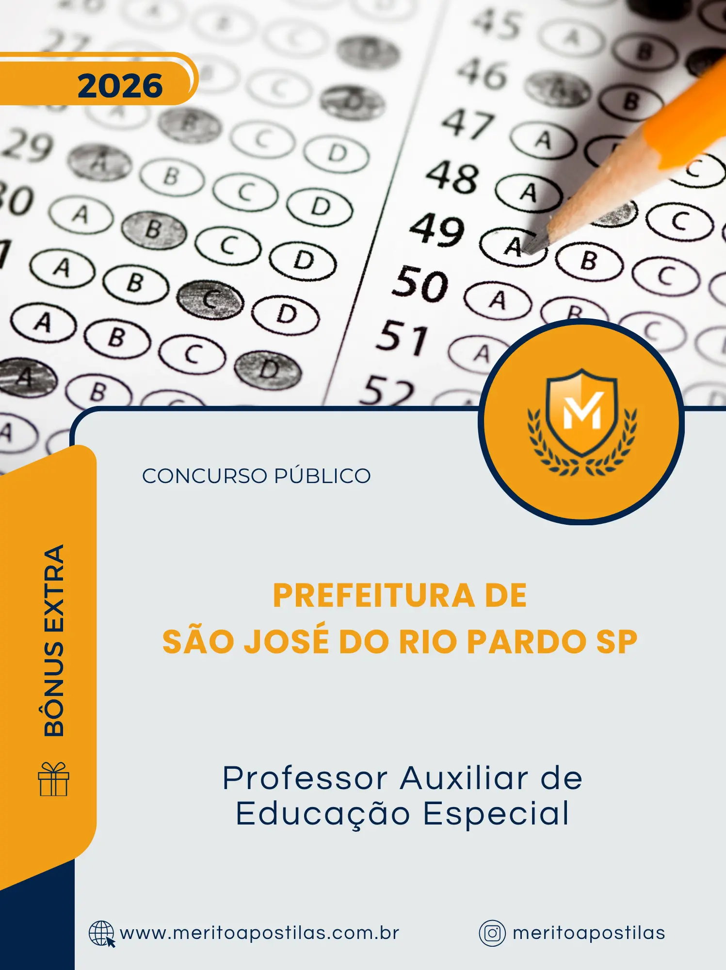 Apostila Professor Auxiliar de Educação Especial Prefeitura de São José do Rio Pardo SP 2026