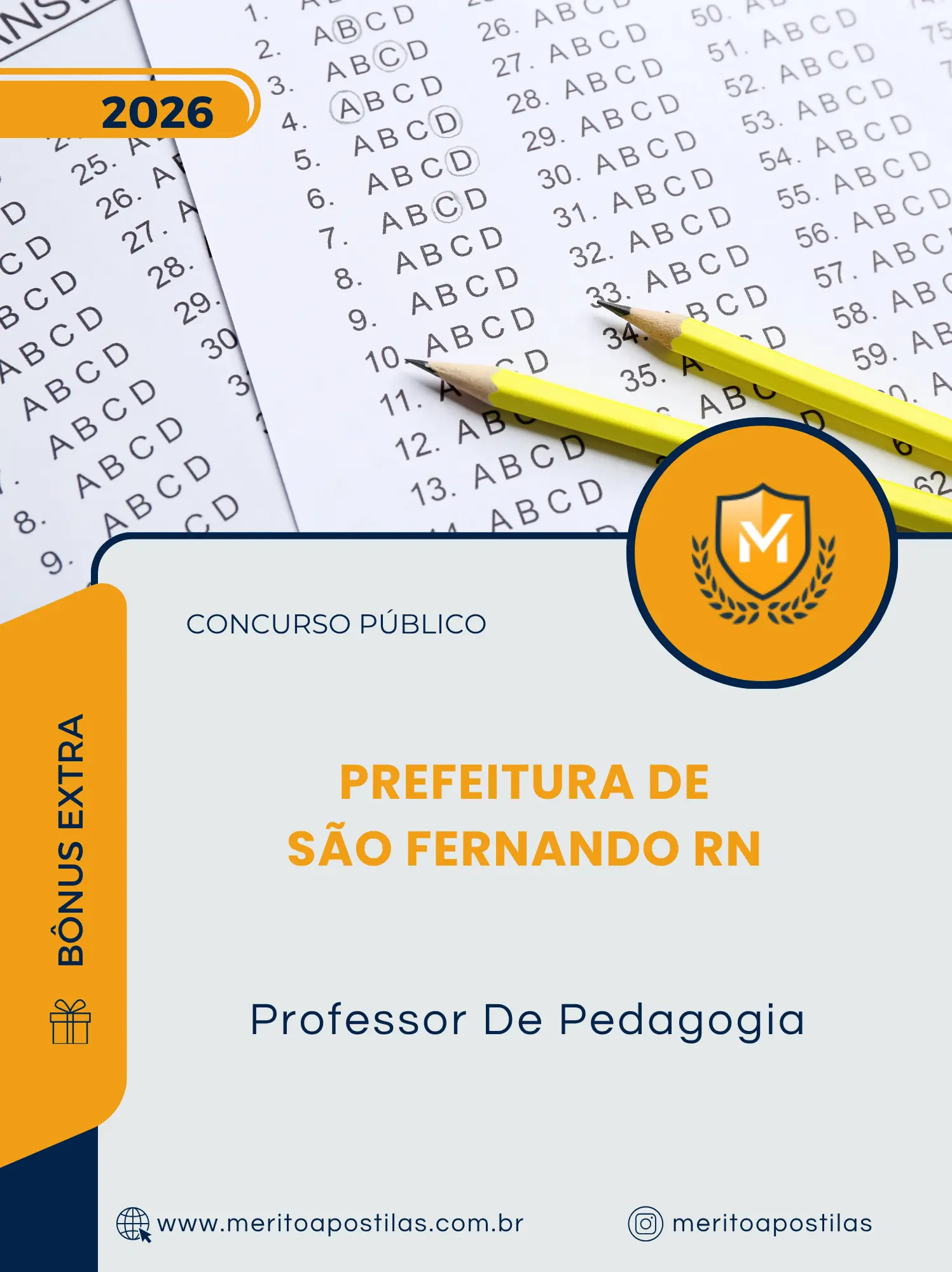 Apostila Professor De Pedagogia Prefeitura de São Fernando RN 2026
