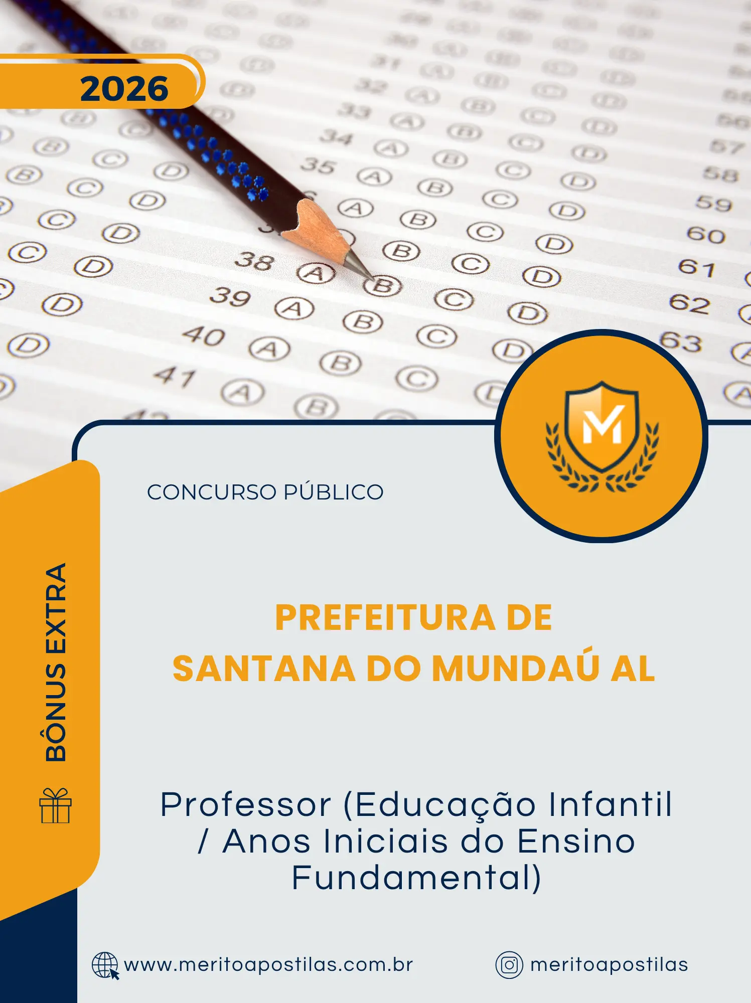 Apostila Professor Educação Infantil Anos Iniciais do Ensino Fundamental Prefeitura de Santana do Mundaú AL 2026