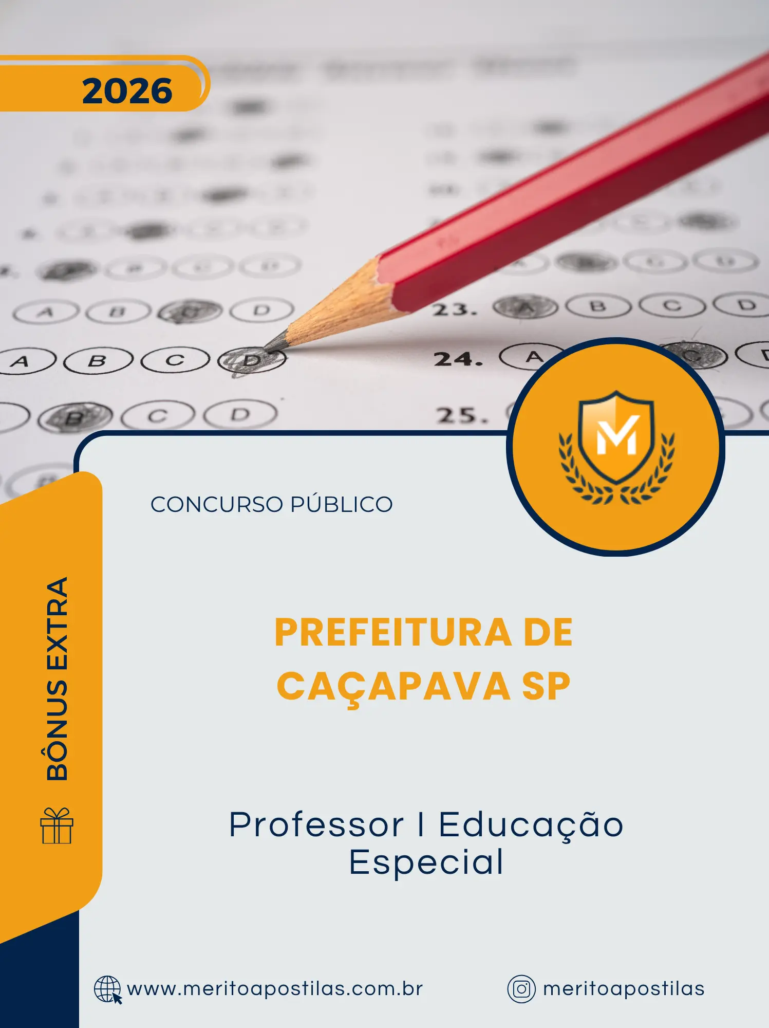 Apostila Professor I Educação Especial Prefeitura de Caçapava SP 2026