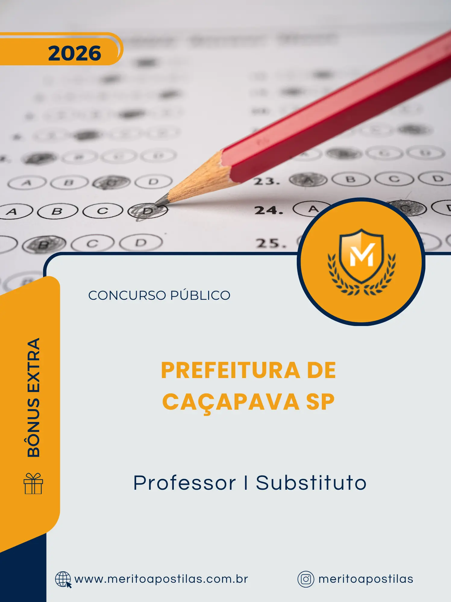 Apostila Professor I Substituto Prefeitura de Caçapava SP 2026