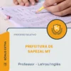 Apostila Professor Letras Inglês Prefeitura de Sapezal MT 2026