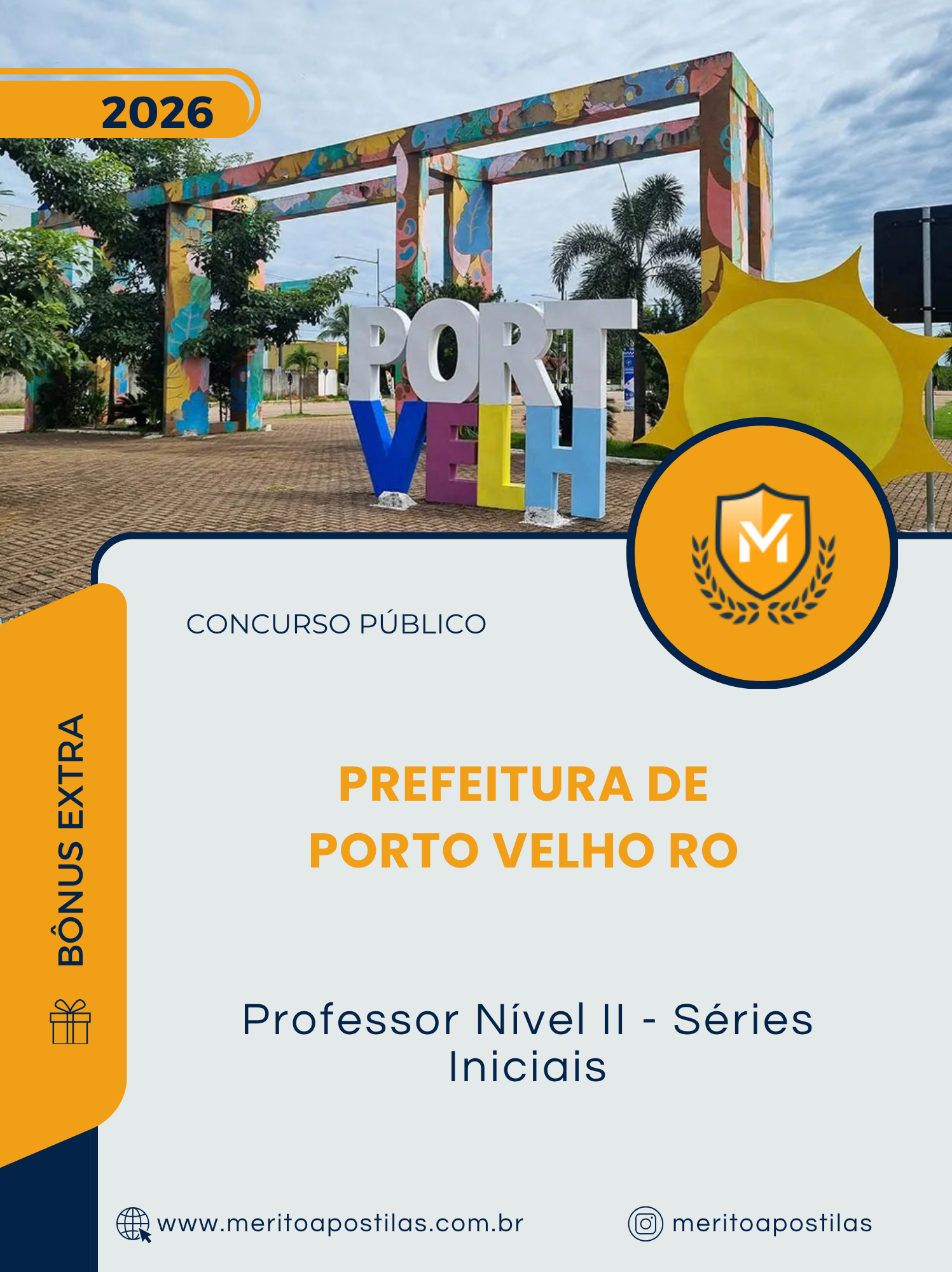 Apostila Professor Nível II Séries Iniciais Prefeitura de Porto Velho RO 2026