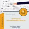 Apostila Professor Nível II Pedagogia Prefeitura de São Luís de Montes Belos GO 2026