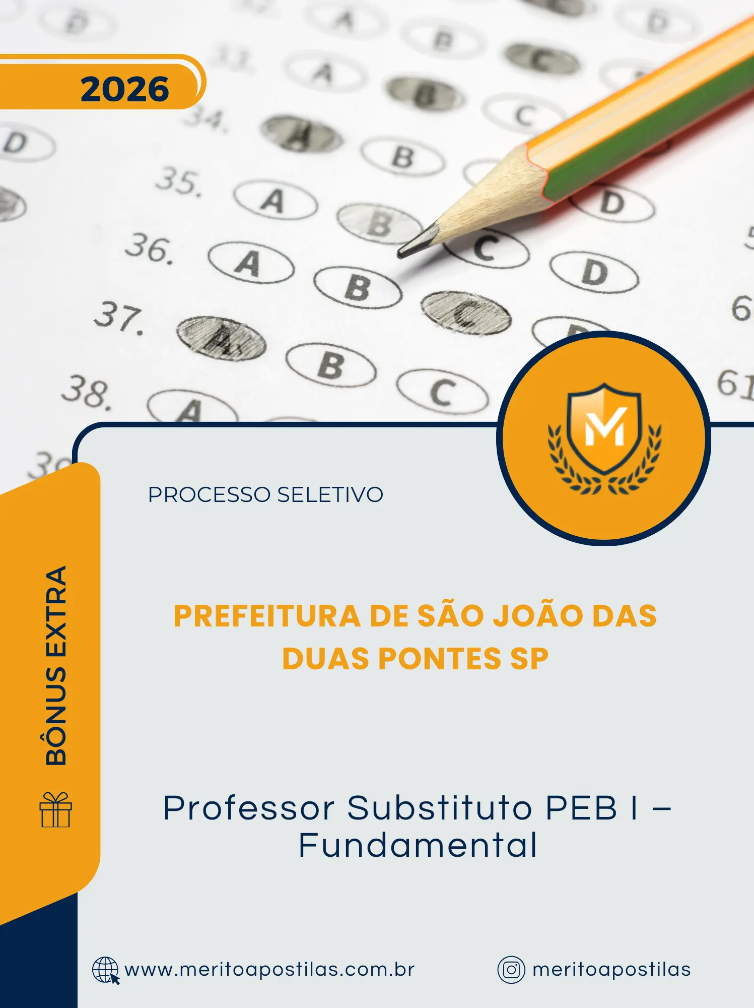 Apostila Professor Substituto PEB I Fundamental Prefeitura de São João das Duas Pontes SP 2026