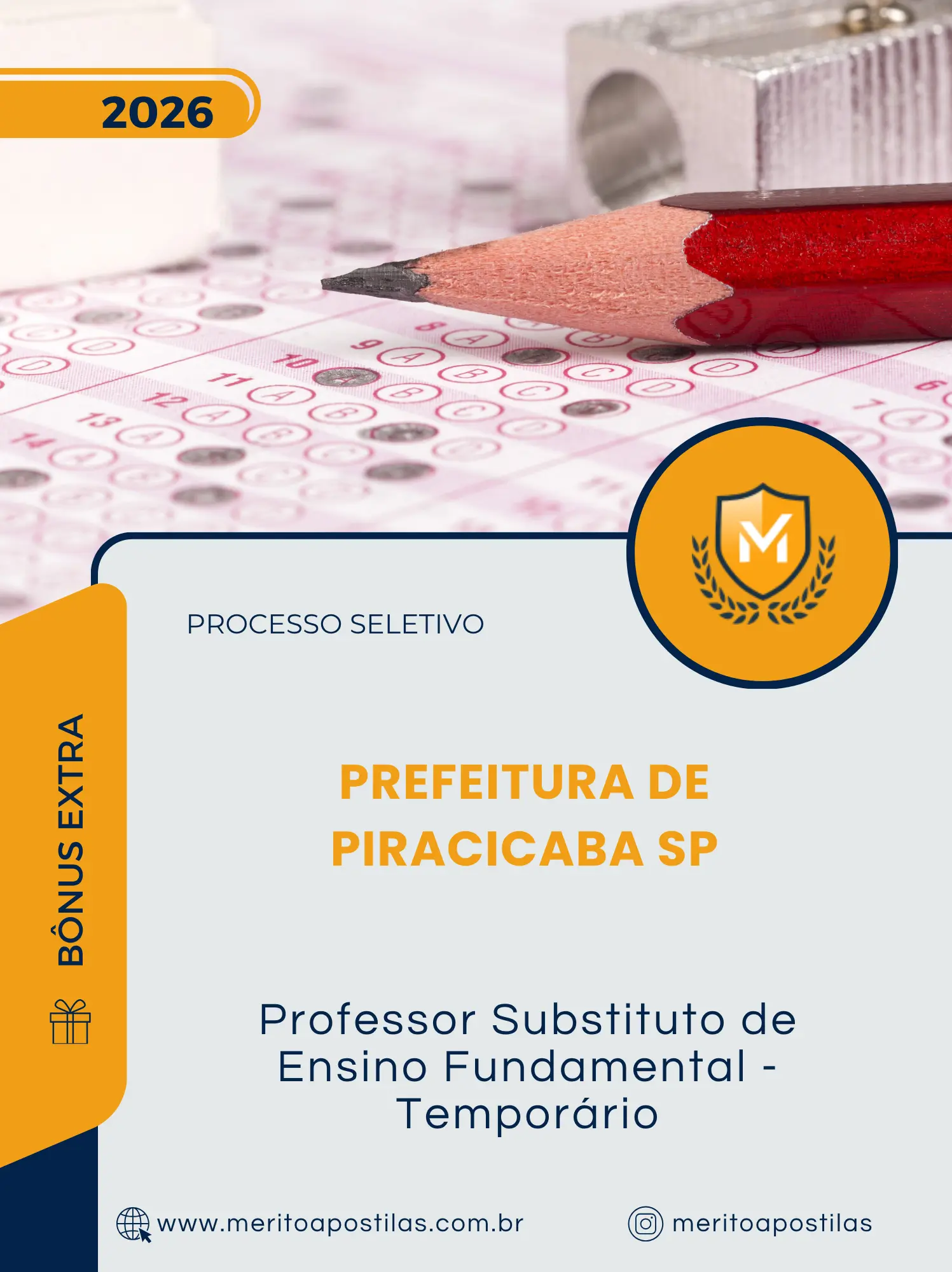 Apostila Professor Substituto de Ensino Fundamental Temporário Prefeitura de Piracicaba SP 2026