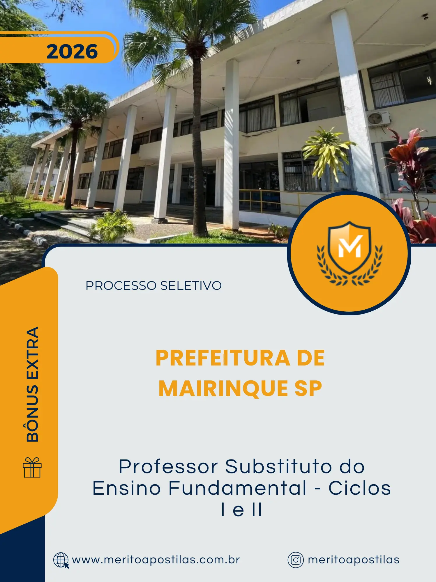 Apostila Professor Substituto do Ensino Fundamental Ciclos I e II Prefeitura de Mairinque SP 2026