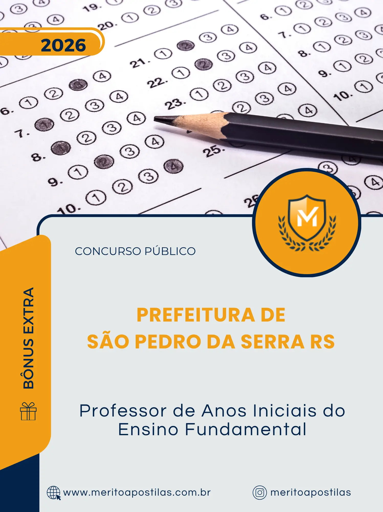 Apostila Professor de Anos Iniciais do Ensino Fundamental Prefeitura de São Pedro da Serra RS 2026