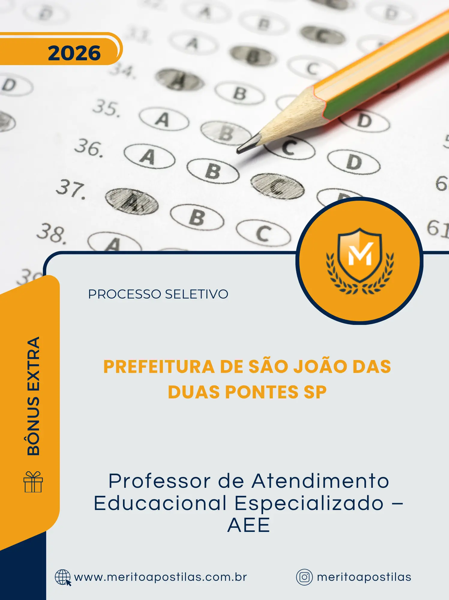 Apostila Professor de Atendimento Educacional Especializado AEE Prefeitura de São João das Duas Pontes SP 2026
