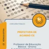 Apostila Professor de Educação Básica Ensino Fundamental Anos Finais Educação Física Prefeitura de Acaraú CE 2026