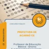 Apostila Professor de Educação Básica Ensino Fundamental Anos Finais Língua Portuguesa Prefeitura de Acaraú CE 2026