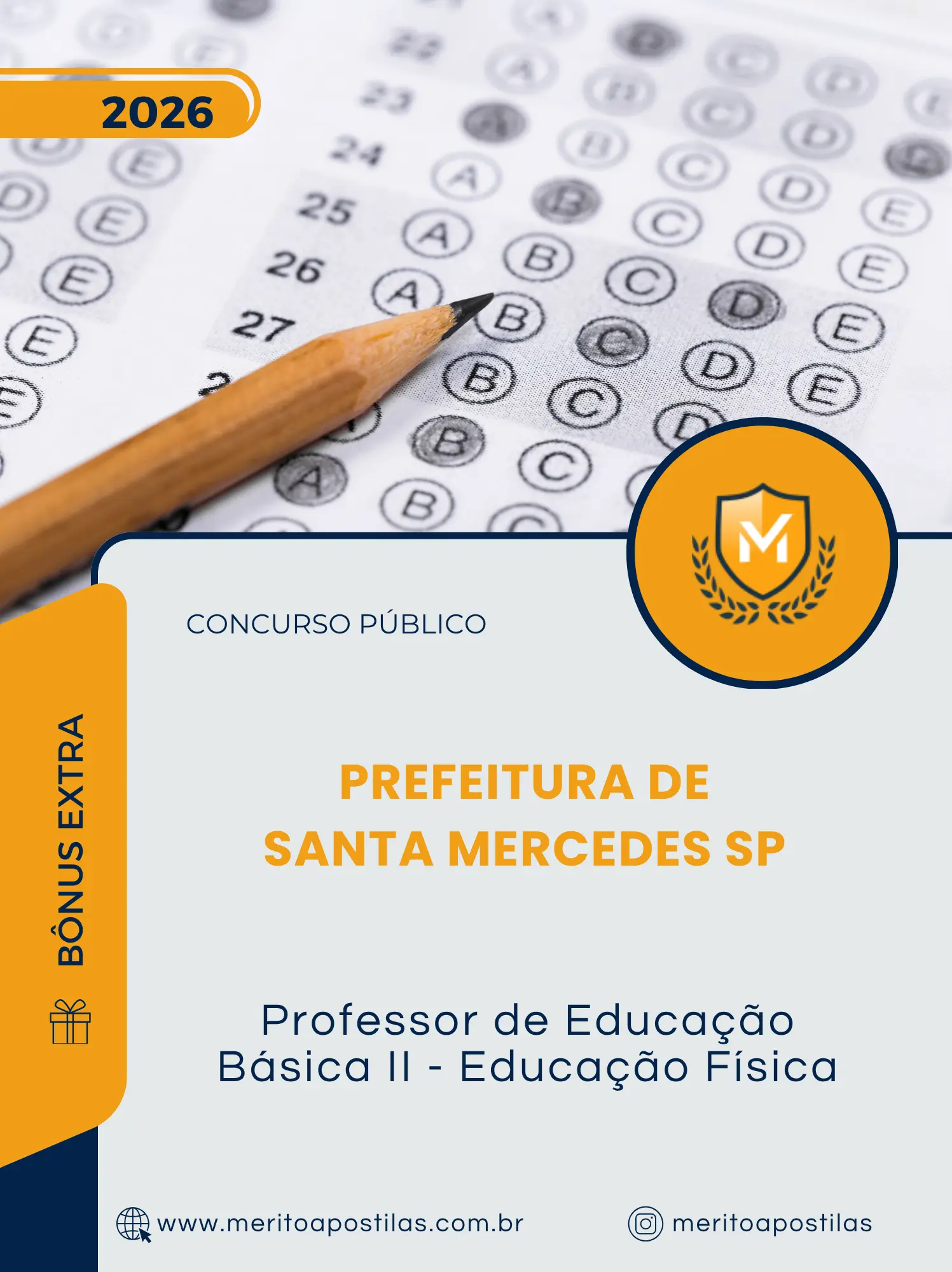 Apostila Professor de Educação Básica II Educação Física Prefeitura de Santa Mercedes SP 2026
