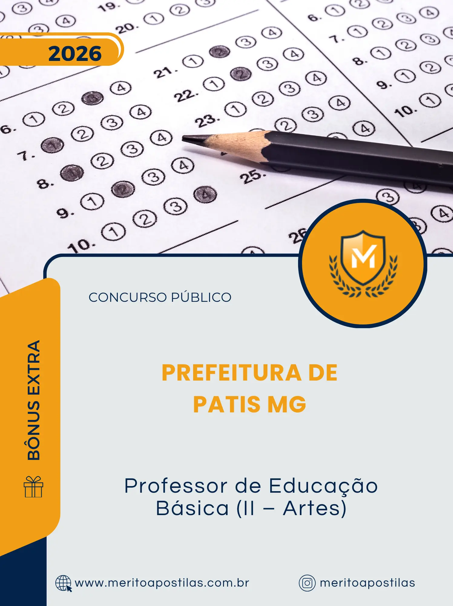 Apostila Professor de Educação Básica II Artes Prefeitura de Patis MG 2026