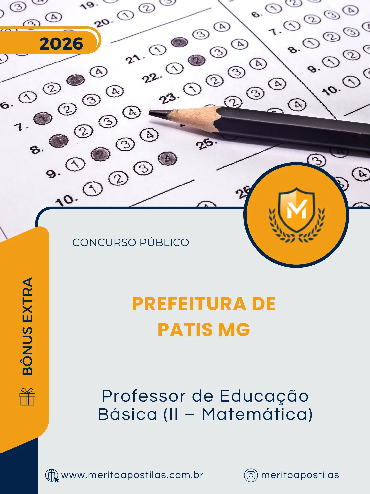 Apostila Professor de Educação Básica II Matemática Prefeitura de Patis MG 2026