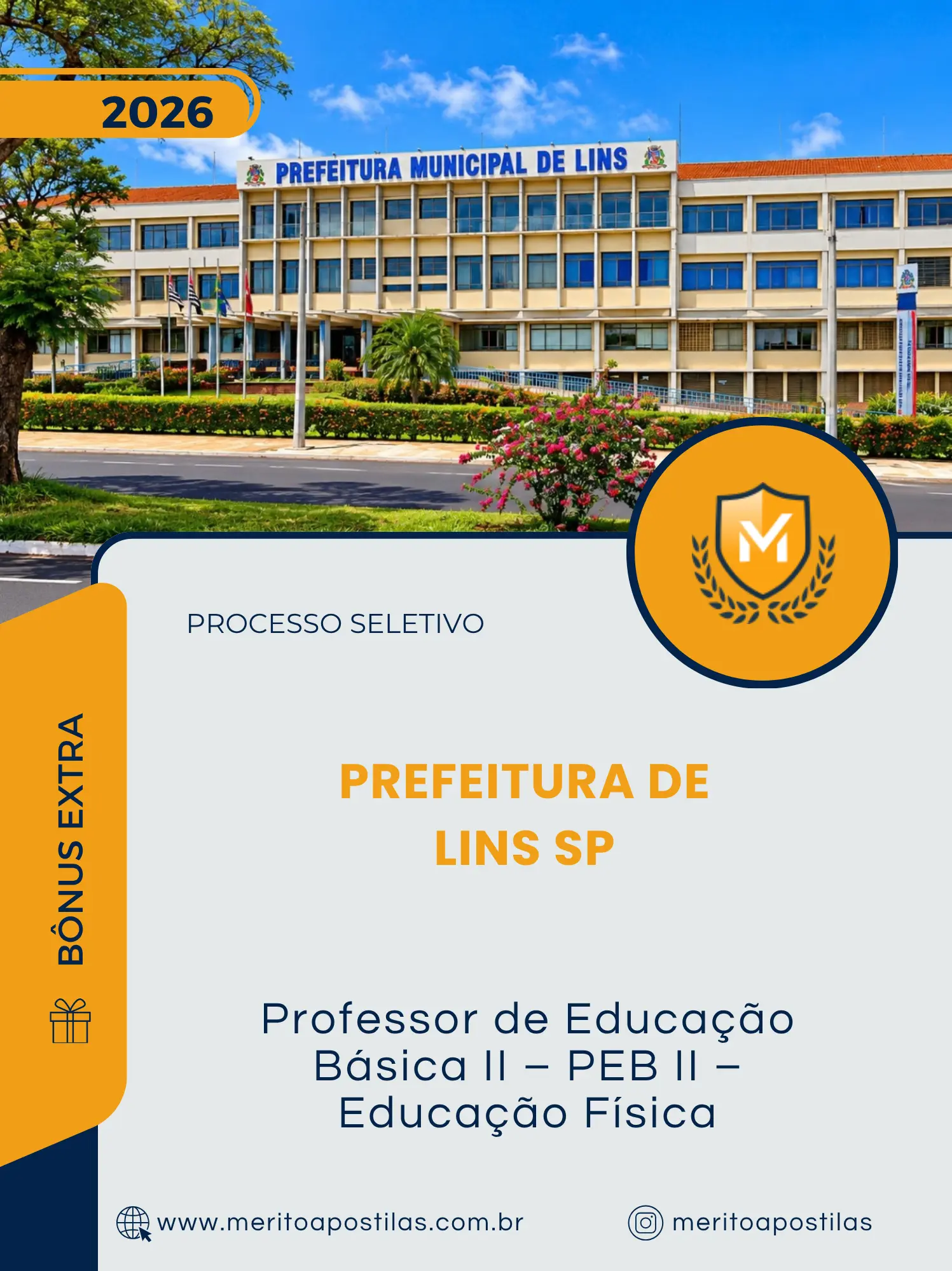 Apostila Professor de Educação Básica II PEB II Educação Física Prefeitura de Lins SP 2026