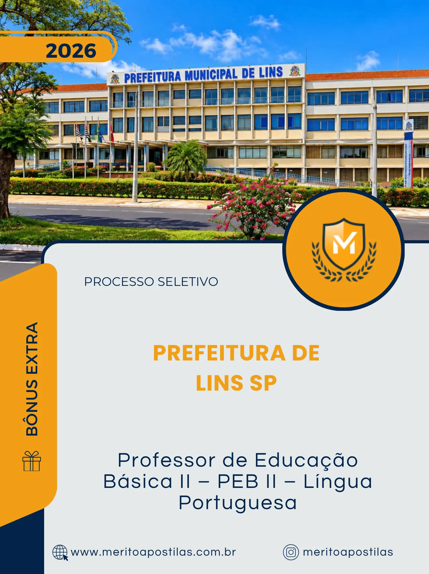 Apostila Professor de Educação Básica II PEB II Língua Portuguesa Prefeitura de Lins SP 2026